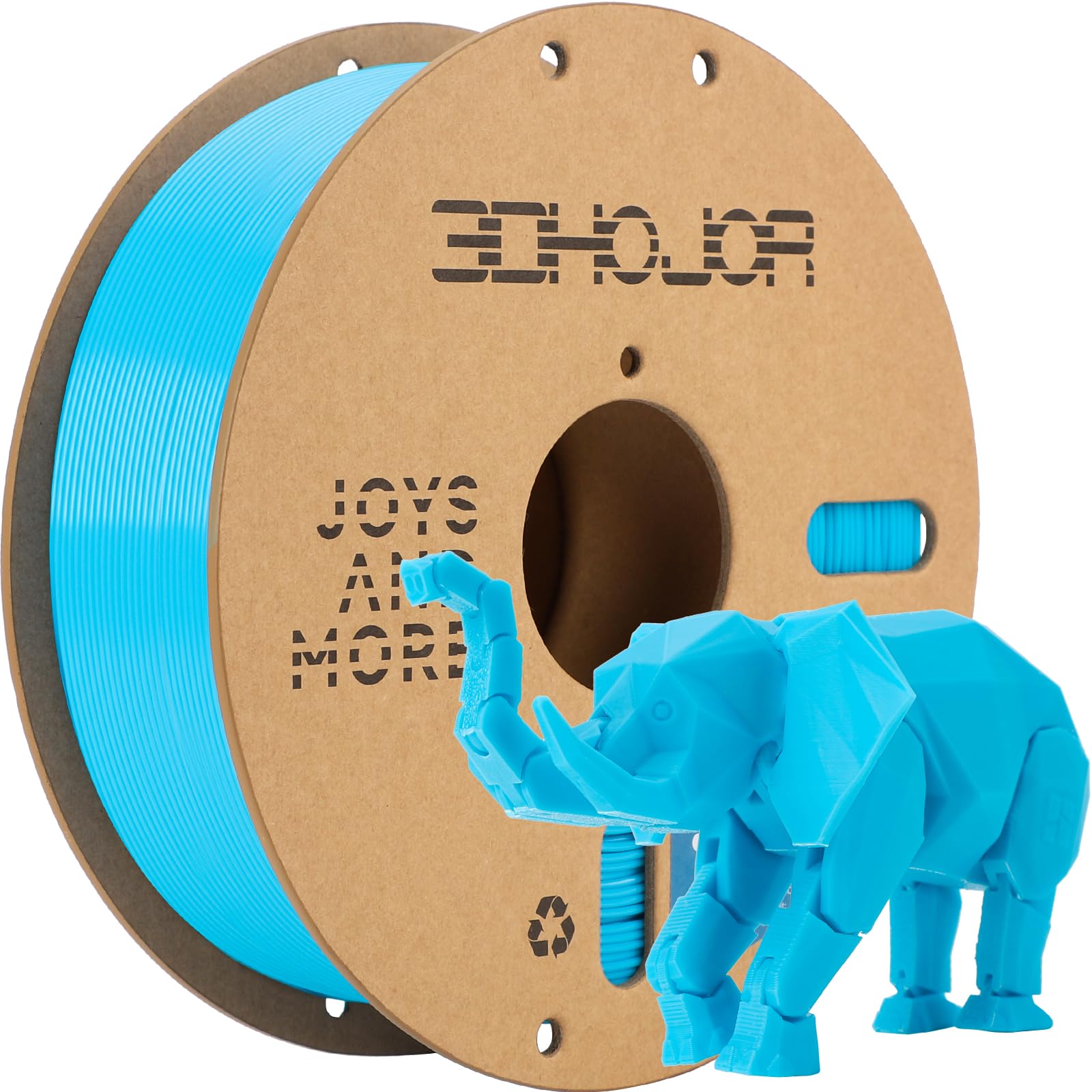3DHoJor PLA Pro (PLA+) Filament 1.75mm, 3D Printer Filament, Cardboard Spool, Dimensional Accuracy +/- 0.03 mm-Light Blue, 1kg