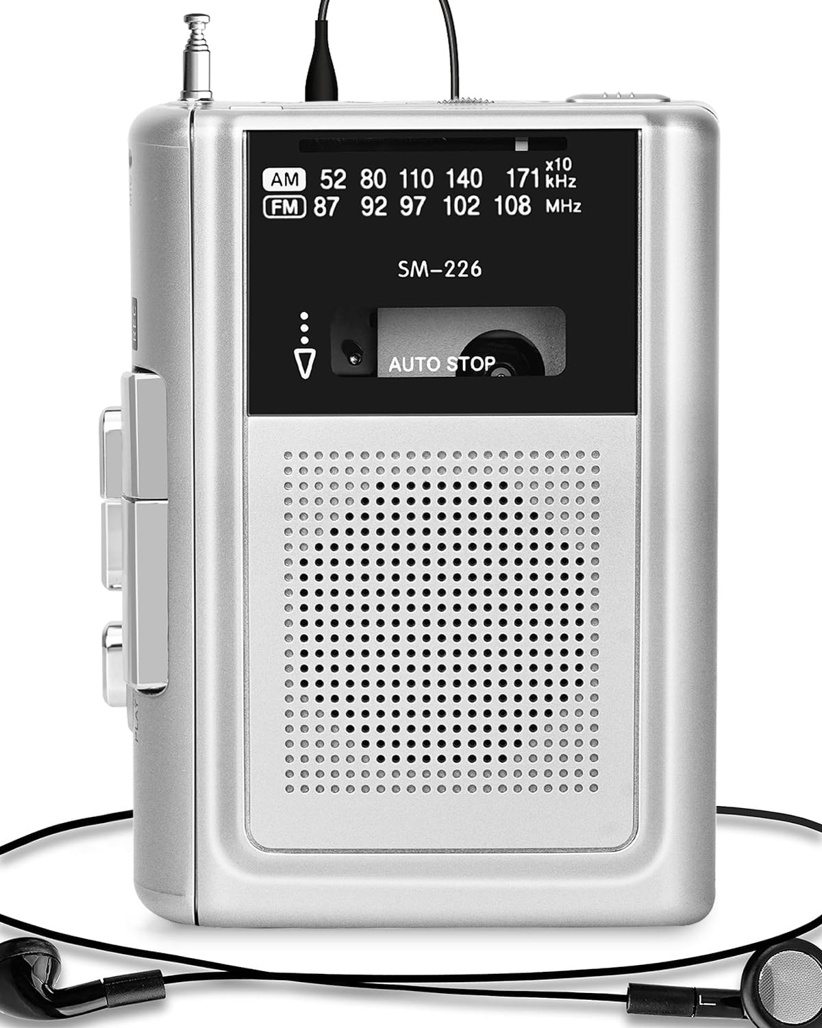 Semier Portable Cassette Player Recorder Am Fm Radio, Compact Personal Walkman Cassette Tape Player/Recorder With Built In Speaker And Stereo Earphone Jack