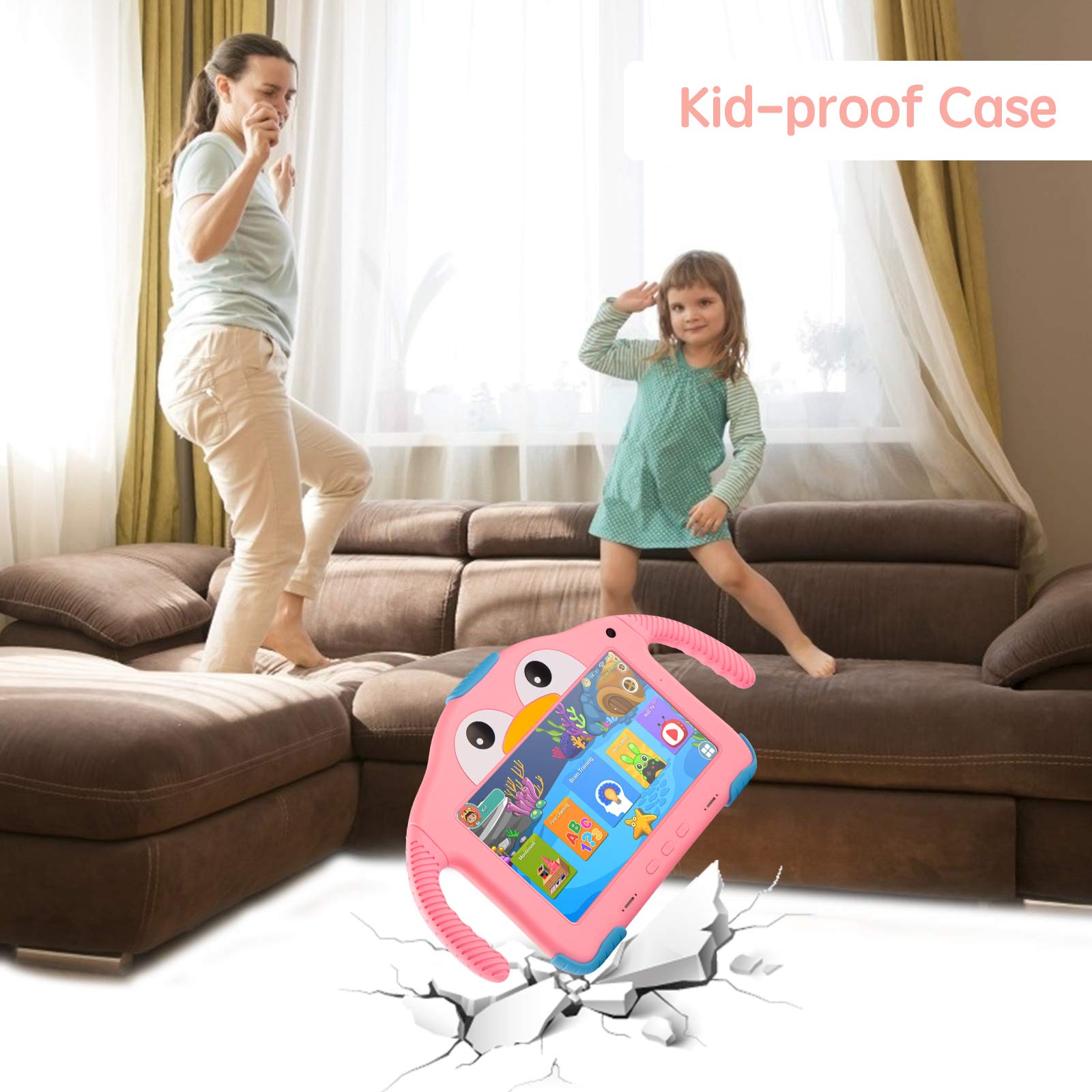 Kids Tablet 7 Inch Tablet For Kids 3 7 Toddler Tablet With Case Wifi Kids Learning Tablet For Toddlers Kids Software Installed K