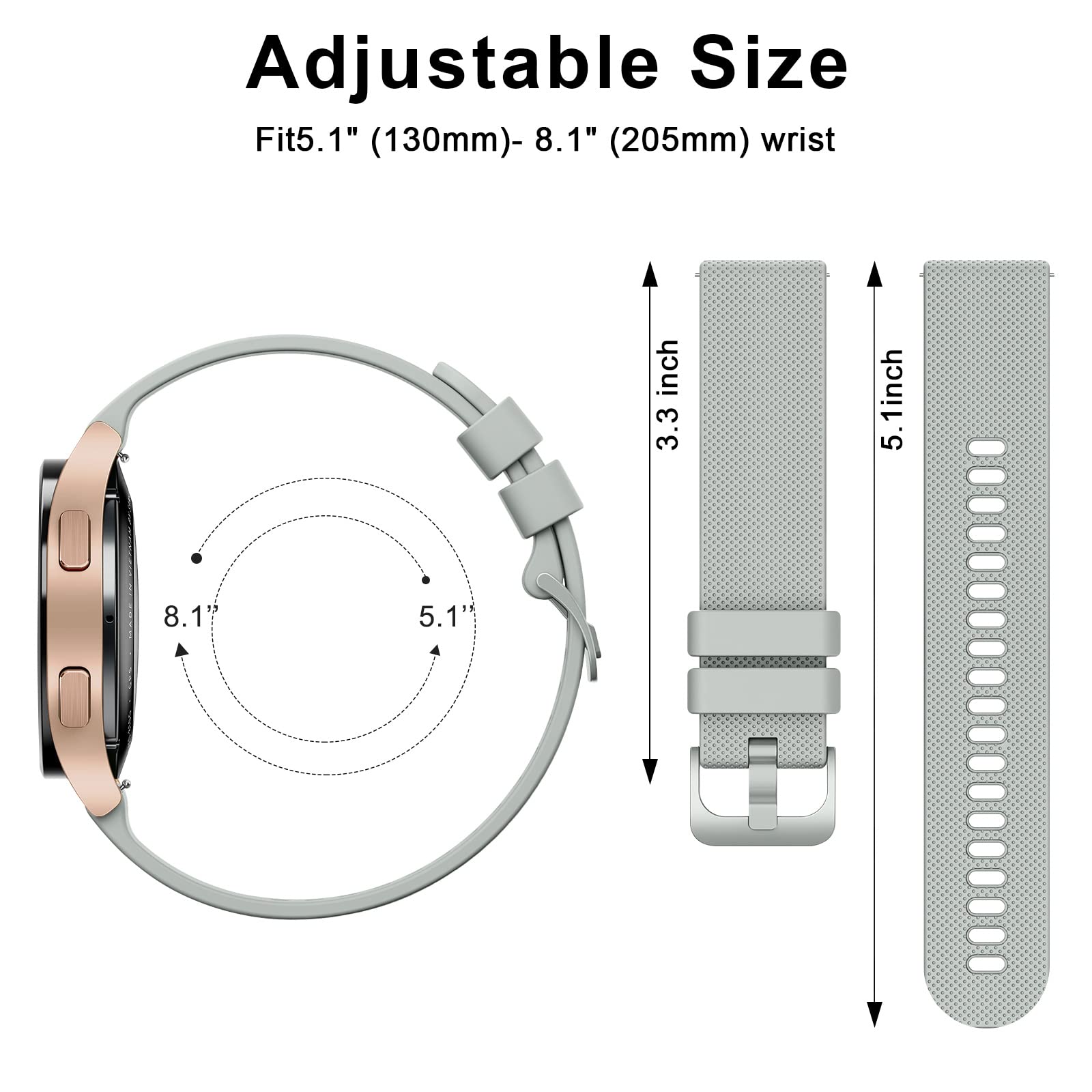22Mm Silicone Bands Compatible For Fossil Men 'S Gen 6 44Mm / Gen 5E 44Mm / Men 'S Gen 5 Lte/Carlyle/Garrett/Women 'S Julianna S