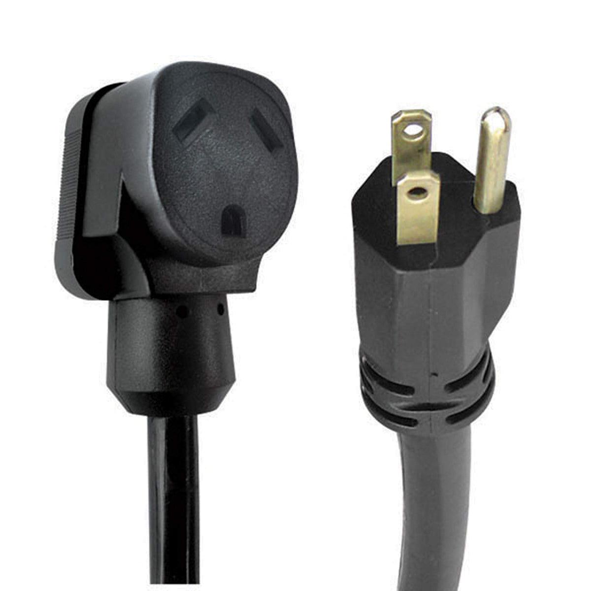 Voltec 16 00552 Stw 1 Outlet Adapter Extension Cord 10/3 Gauge 5 15P/30A   15A, 12''