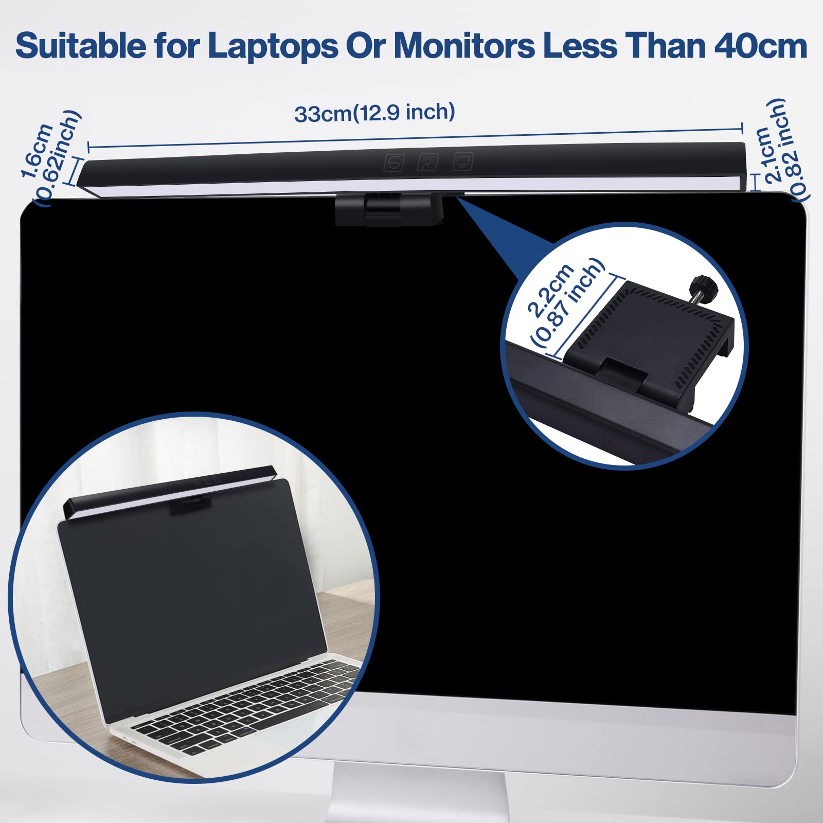 Laliled Monitor Light Bar USB Powered Dimmable Eye Care 13 inch