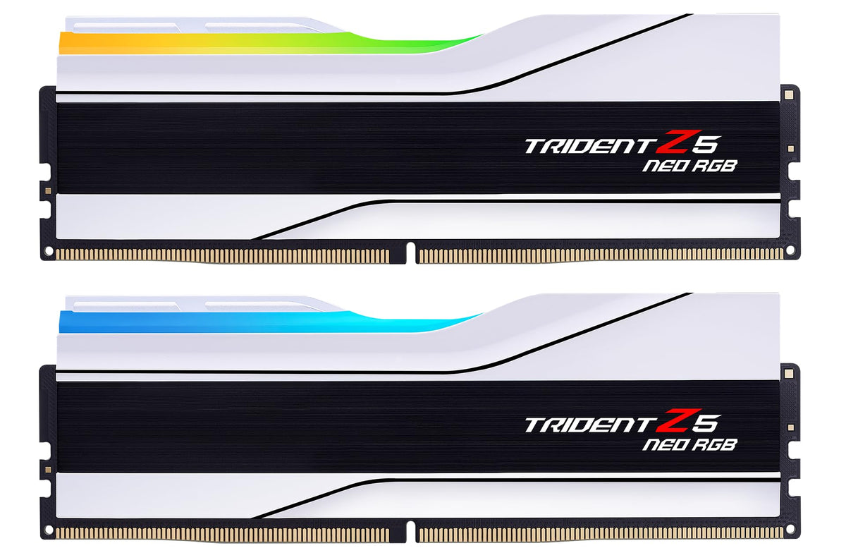 G.SKILL Trident Z5 Neo RGB Series (AMD Expo) DDR5 RAM 64GB (2x32GB) 6000MT/s CL30-36-36-96 1.40V Desktop Computer Memory UDIMM - Matte White (F5-6000J3036G32GX2-TZ5NRW)