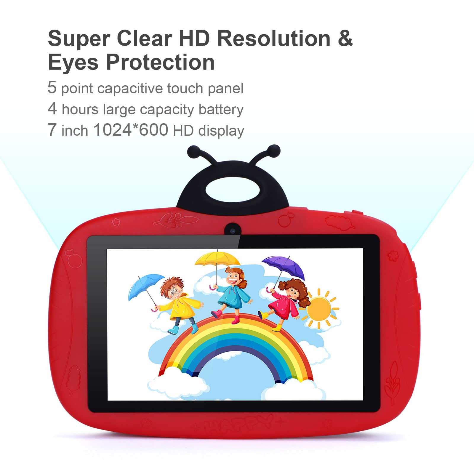 C Idea 7 Inch Tablets For Kids,Android 12 Kids Tablet Age 2-5,32Gb Rom+512Gb Storage Expandable,Iwawa Pre-Installed Small Smart