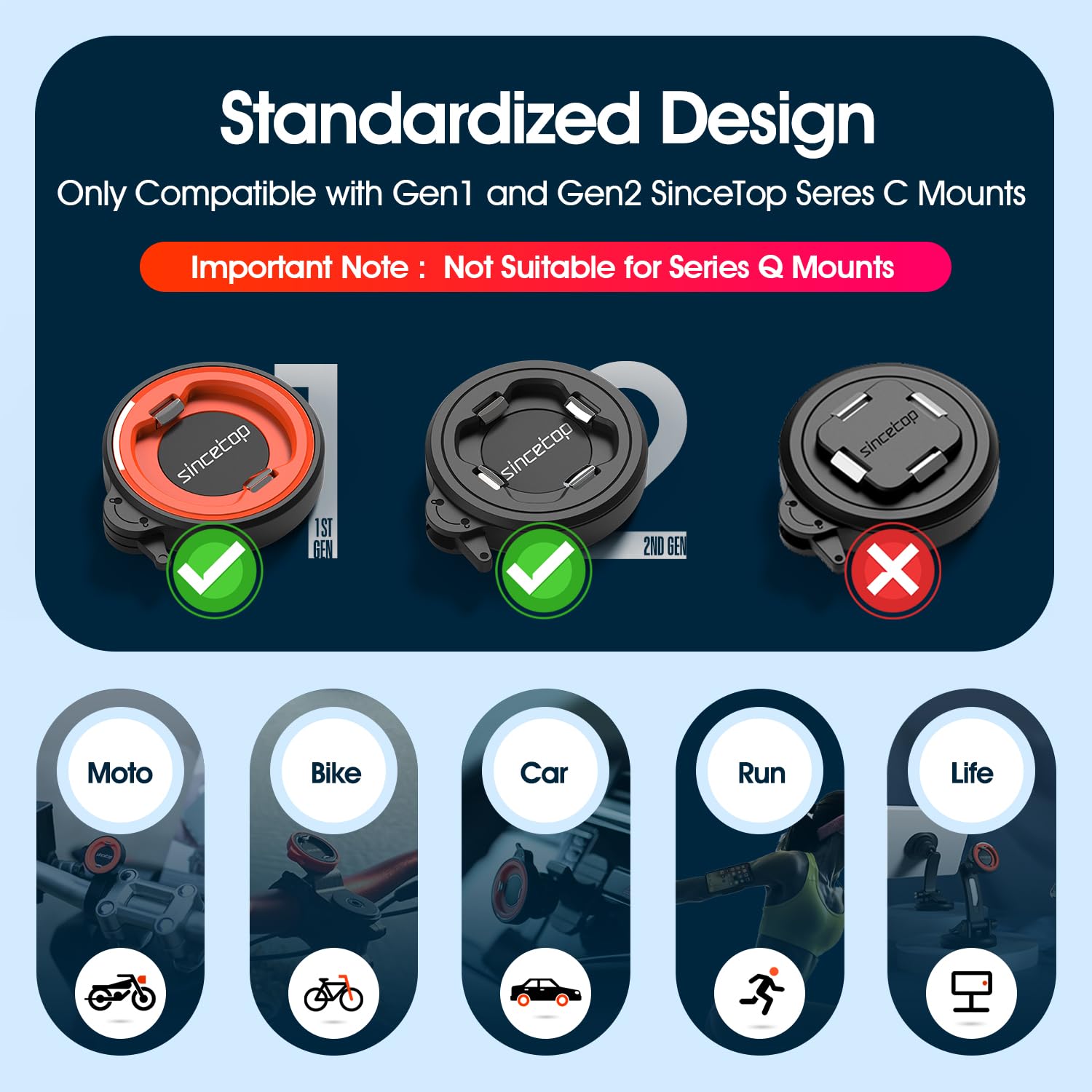 Sincetop Nylon Phone Adhesive Paste Adapter - Quick Install, Secure Connection, Durable Design - Compatible With C-Series?1St Or