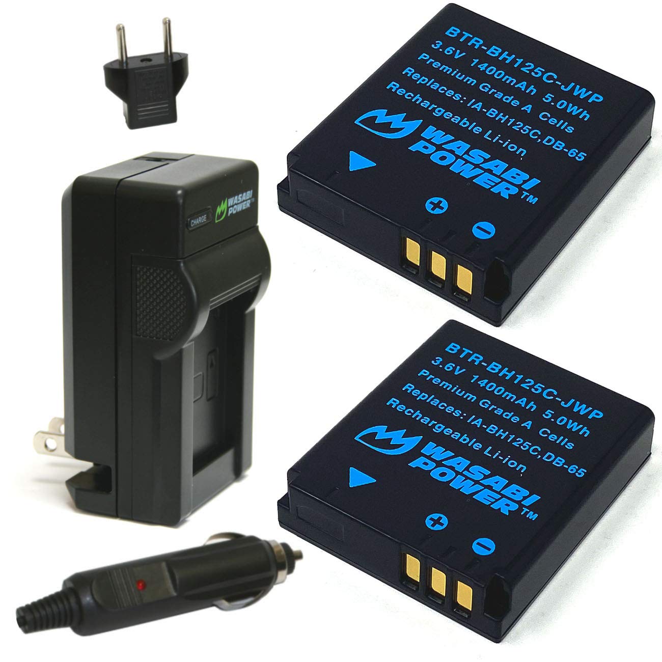 Wasabi Power Battery (2 Pack) And Charger For Sigma Bp 41, Bc 41 And Sigma Dp1 Merrill, Dp2 Merrill, Dp3 Merrill
