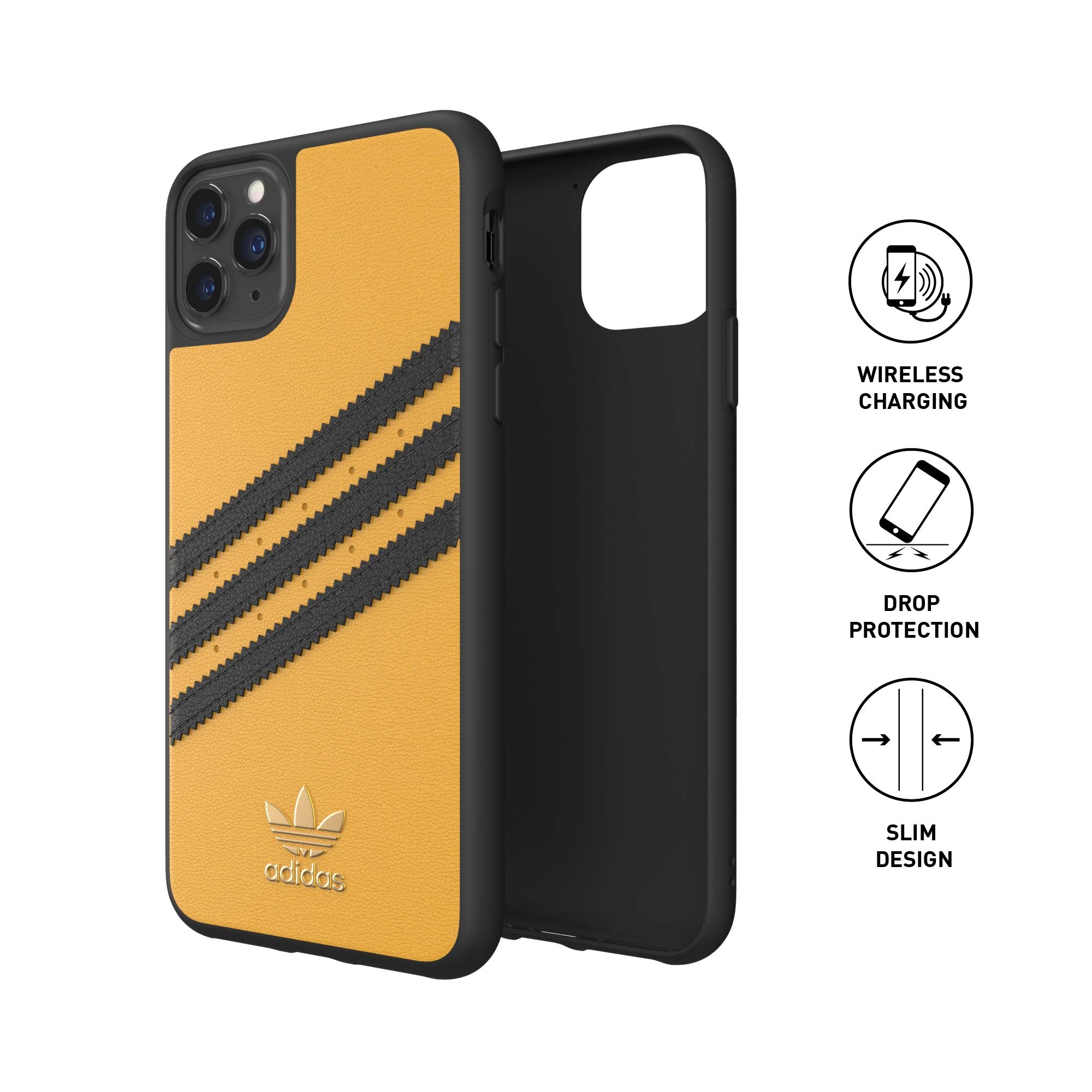 Adidas New Or Moulded Case For Apple Iphone 11 Pro Max   Black Gold