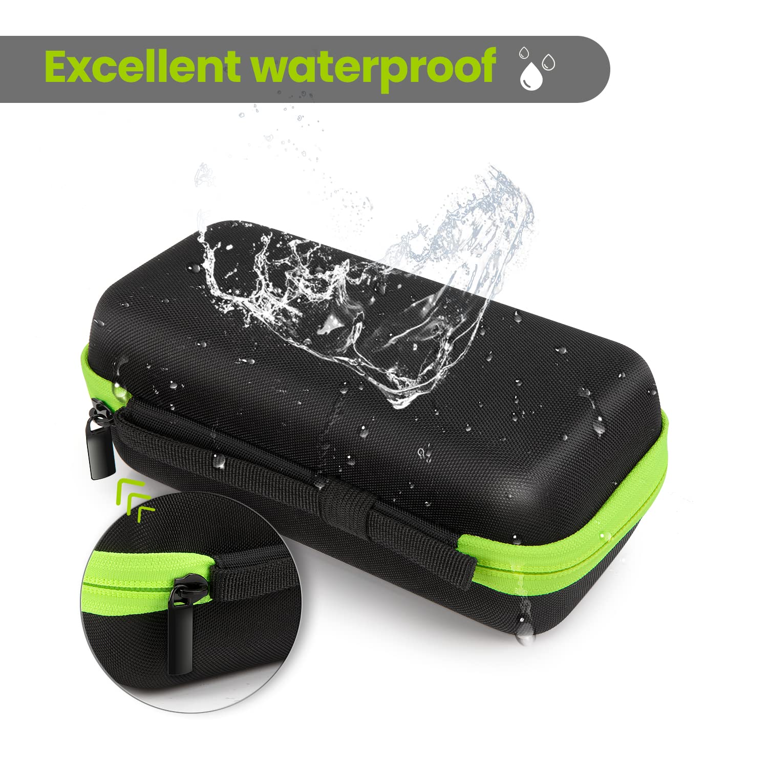 YOUSHARES Wireless Go 2 Hard Carring Case   Professional Flocking Mic Case Compatible with Rode Wireless GO II Dual Channel Compact Digital Wireless Microphone System (black)