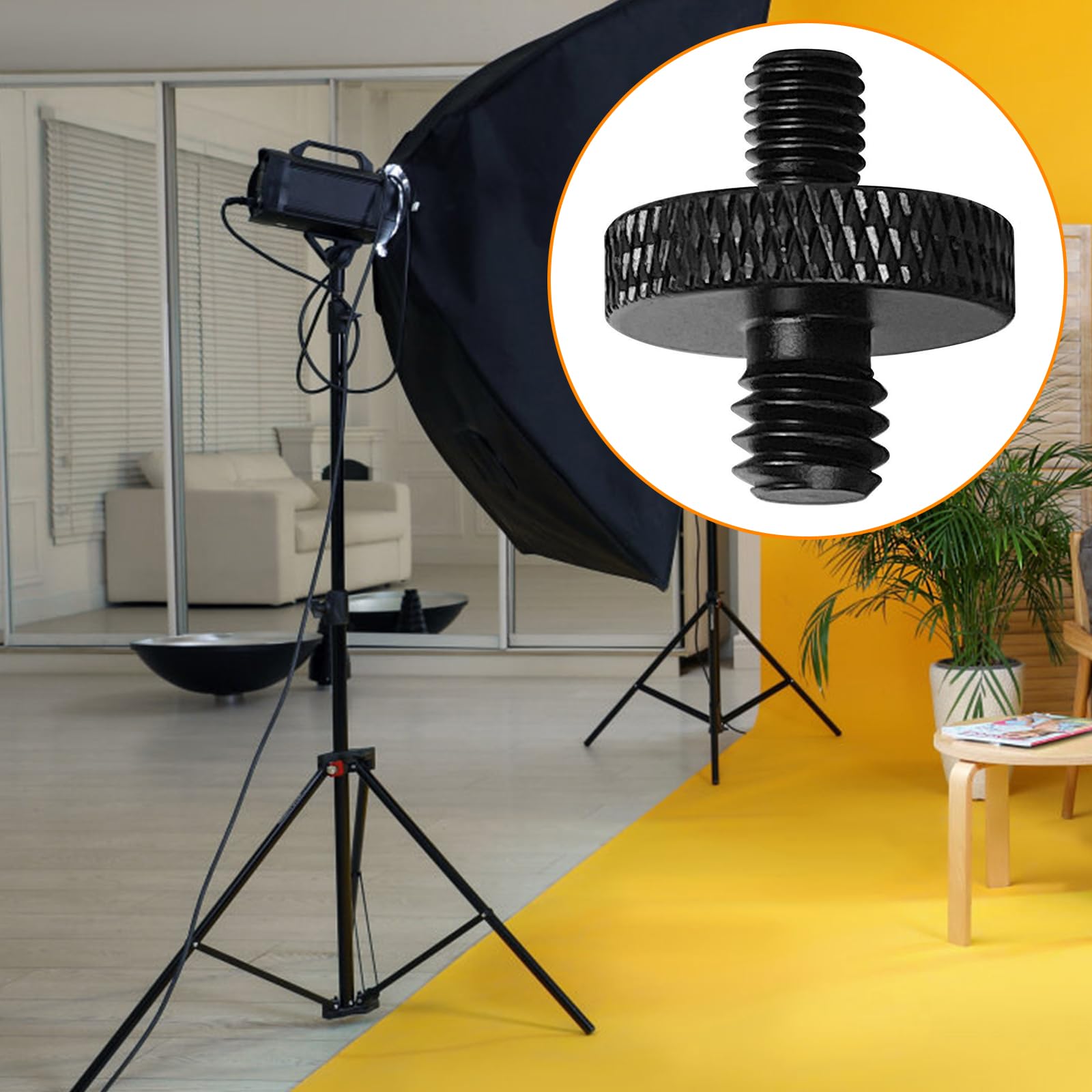 Mewuthede 4 Pcs International Standard 1/4'' Male To M5 Malethreaded Screw Adapter Standard Tripod Mounting Thread Camera Screw