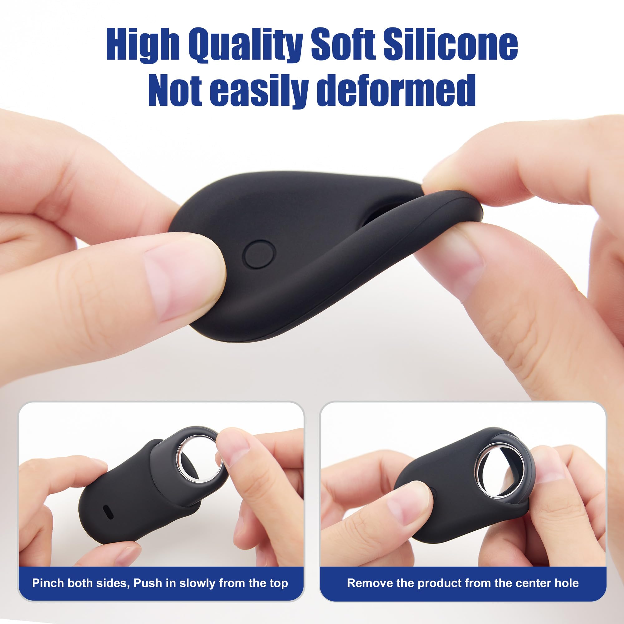 [4 Pack] Compatible With Samsung Smart Tag 2 Case, Silicone With Samsung Galaxy Smarttag2 Keychain Full Body Shockproof, Anti Sc