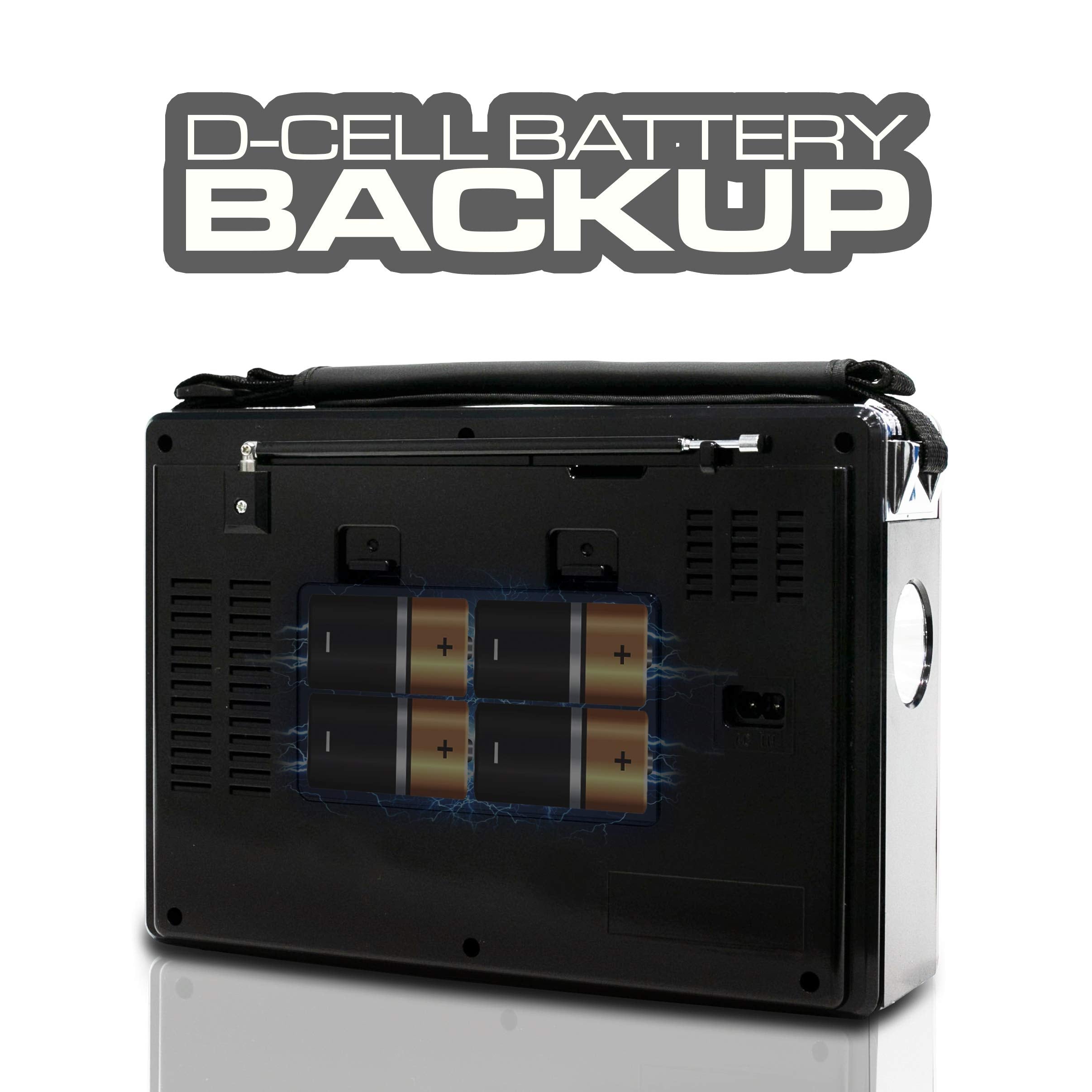 Dolphin Sp 411Bt Retrobox Portable Bluetooth Radio With Ac/Dc Power, Rechargeable Battery, Usb/Sd/Fm/Am/Sw/Aux, And High Sensitivity Antenna Red Or Black With Leather Handle And Shoulder Strap