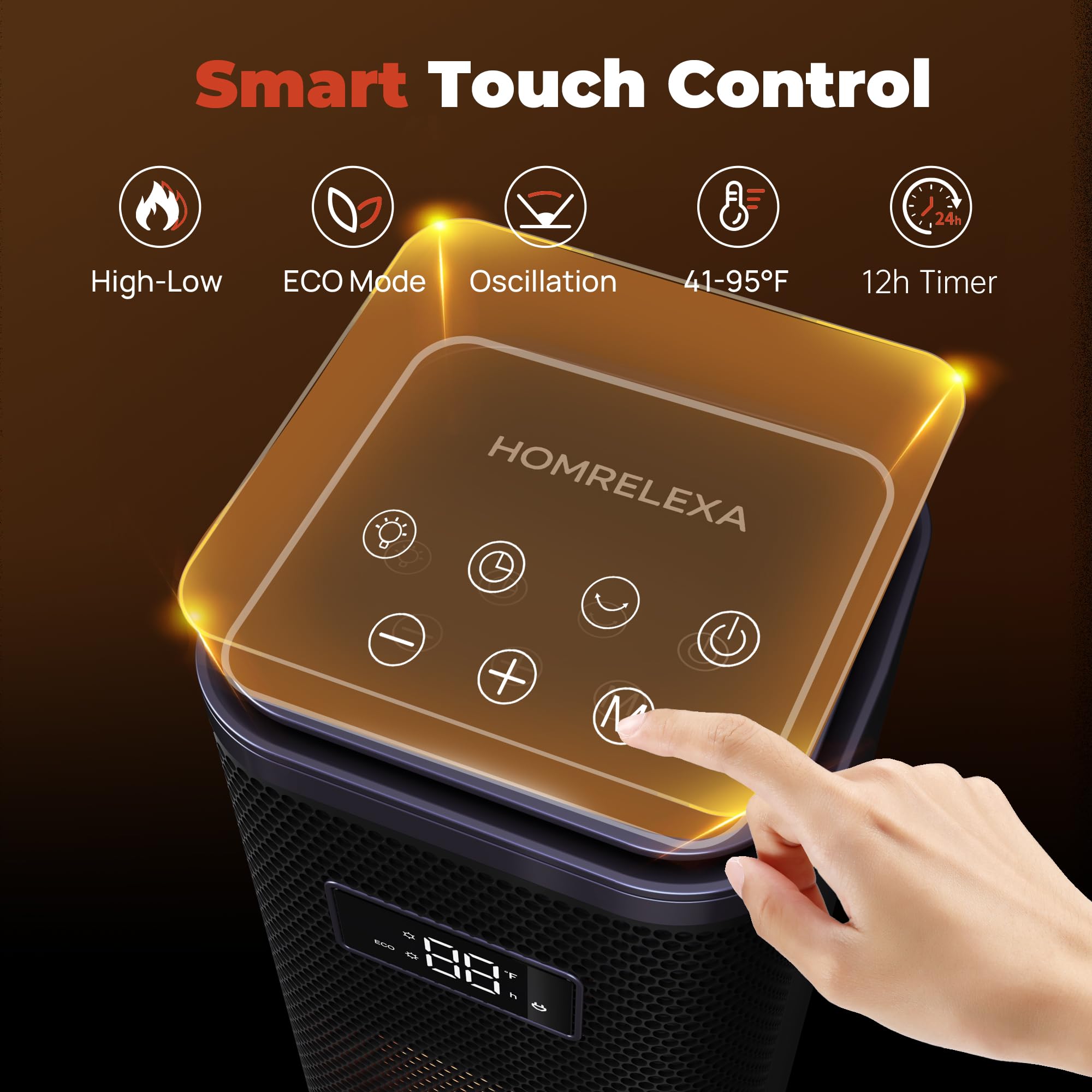 Homrelexa Portable Electric Space Heater   Small Desk Electric Heaters For Indoor Use, Fast Heating Ptc Ceramic Space Heater Wit