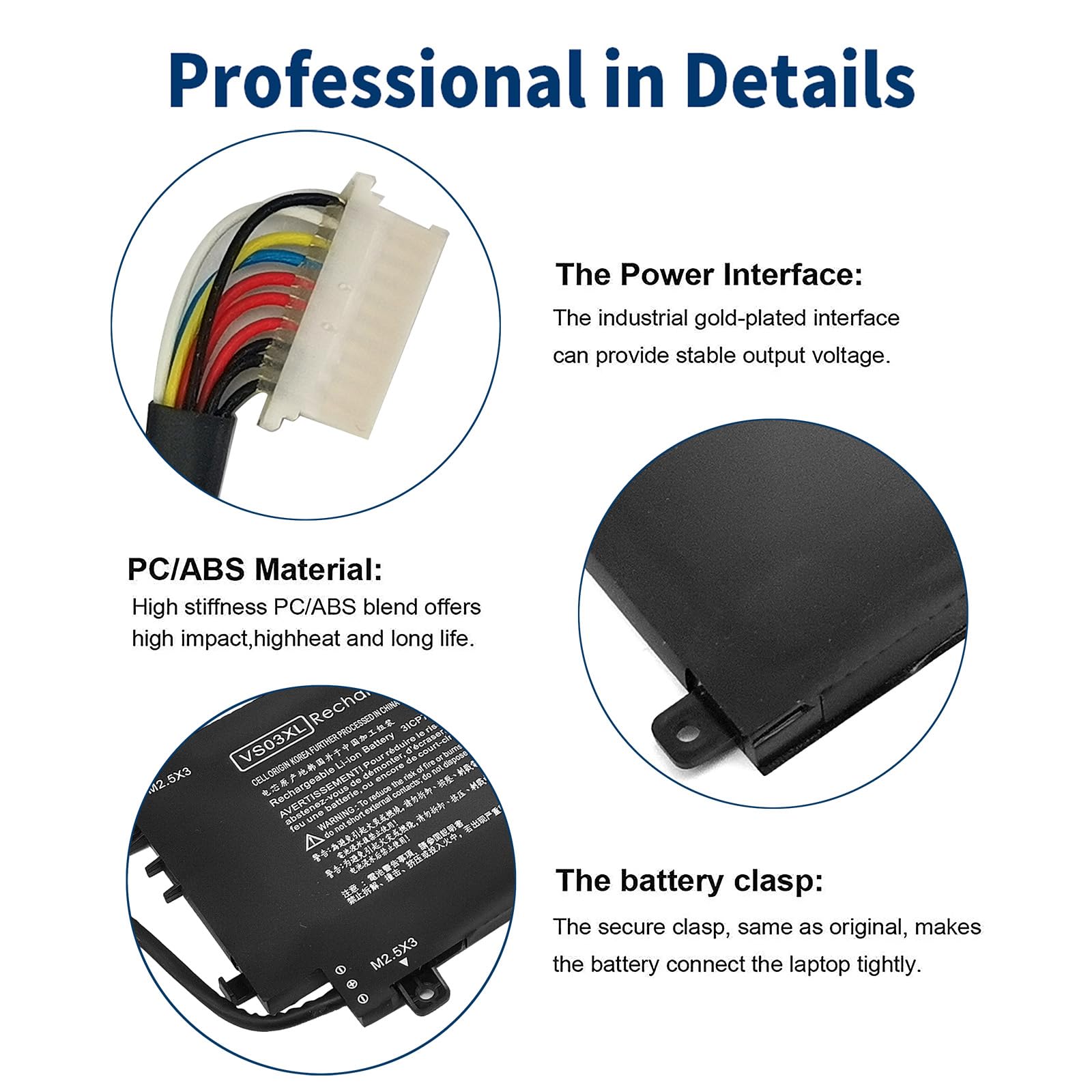 52Wh Vs03Xl Laptop Battery For Hp Envy 15 As000 15T As000 15T As100 15 As133Cl X6V56Ua 15 As020Nr 15 As152Nr 15 As043Cl 15 As014