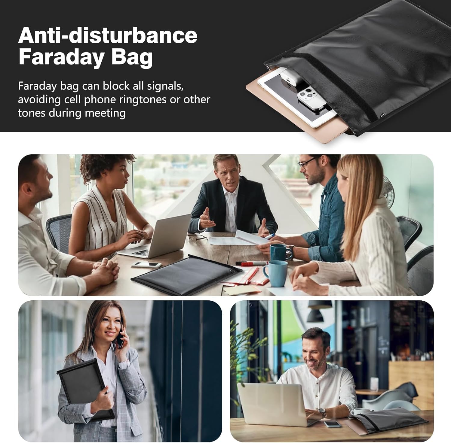 Kiphca 5 Pack Faraday Bags For Car Key & Phone & Card Fraud Data Privacy Security, Faraday Key Fob Protector For Car Rfid Signal