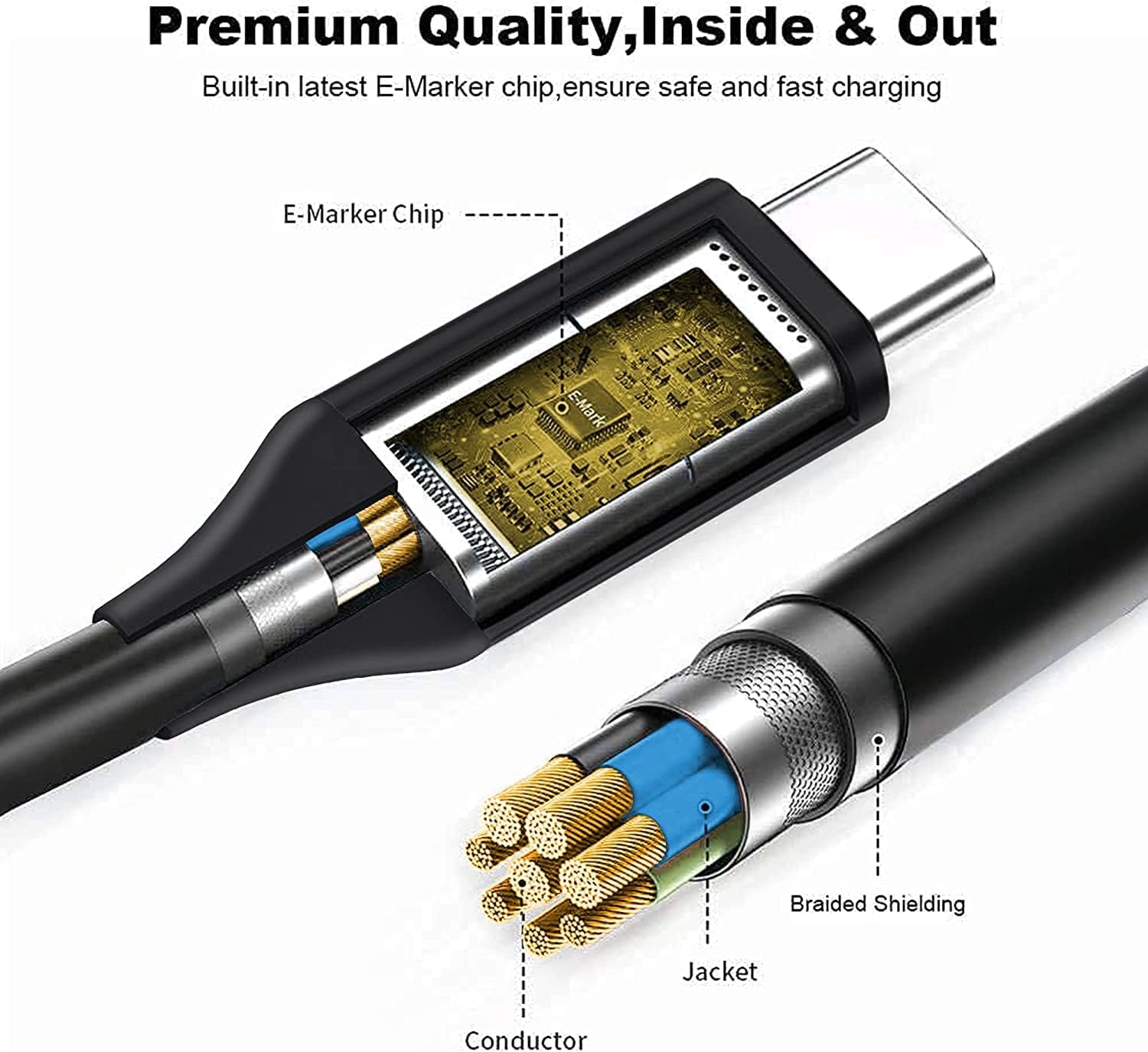 65W Usb C Laptop Charger For Dell Latitude 5285 5289 5290 7212 7275 7285 7290 7390 7420 Dell Xps 13 9350 9360 9365 9370 9380 Chromebook 3100 3400 5190 Fast Charging  Power Cord Included