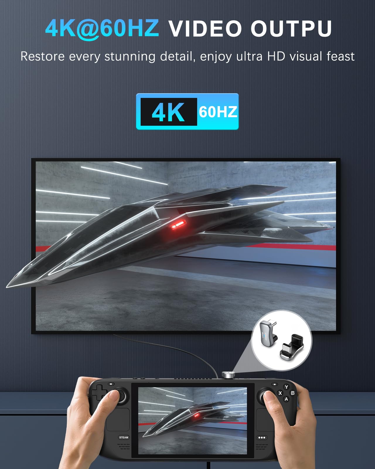 MoKo 180 Degree USB C Adapter 2 Pack, U Shape USB C Male to USB C Female Adapter with PD 140W Fast Charging, USB C Angle Adapter Connector for Steam Deck, Switch, Laptop, Tablet, Phone