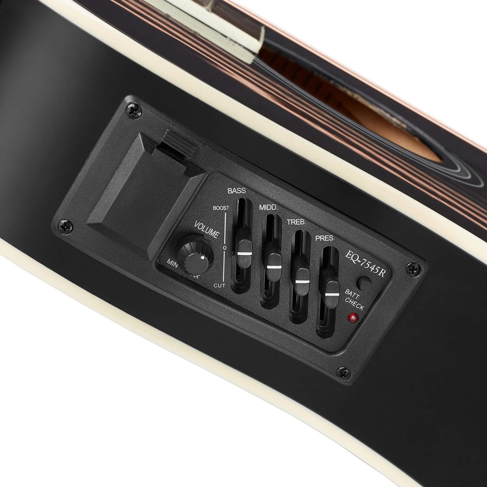 Ashthorpe Full Size Cutaway Thinline Acoustic Electric Guitar Package   Premium Tonewoods   Black