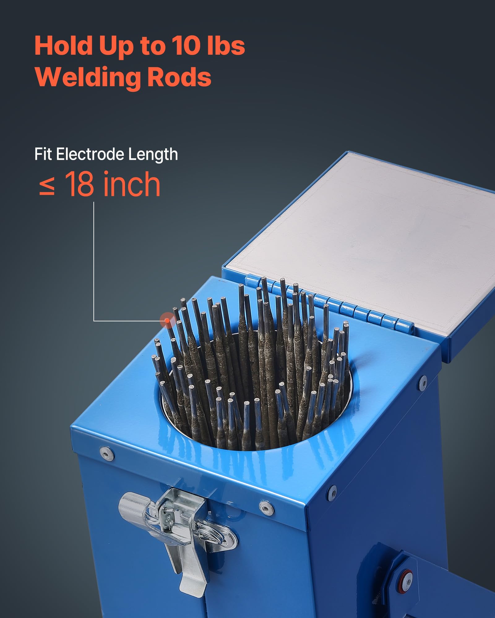 Vevor Portable Welding Rod Oven, 10Lbs Capacity Electrodes Drying Oven 230W 120V, 300? Fast Heating Welding Rods Dryer For 18-In