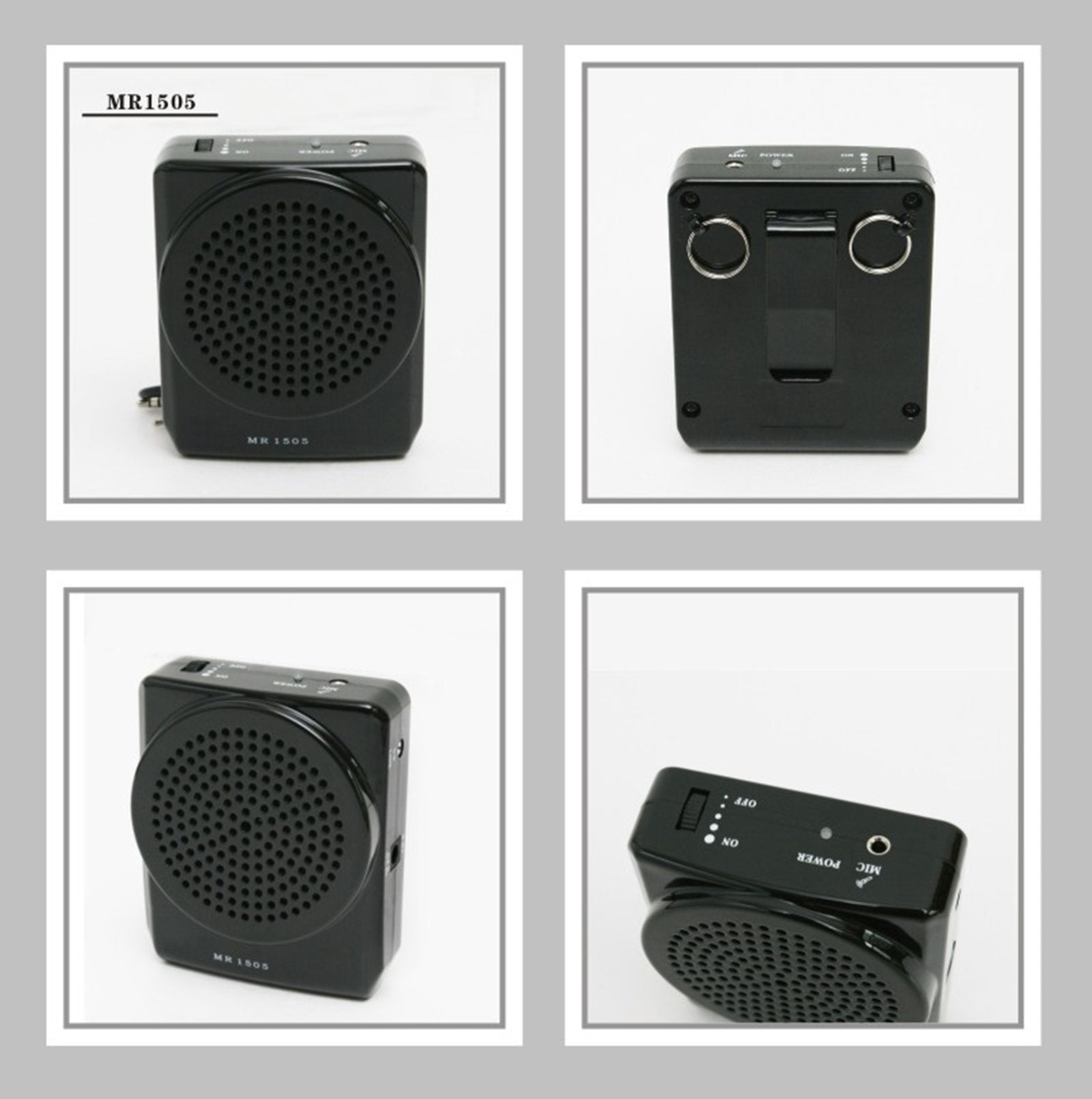 Voicebooster Voice Amplifier 12Watts Black Mr1505 By Tk Products, Portable, For Teachers, Coaches, Tour Guides, Presentations, Costumes, Etc.