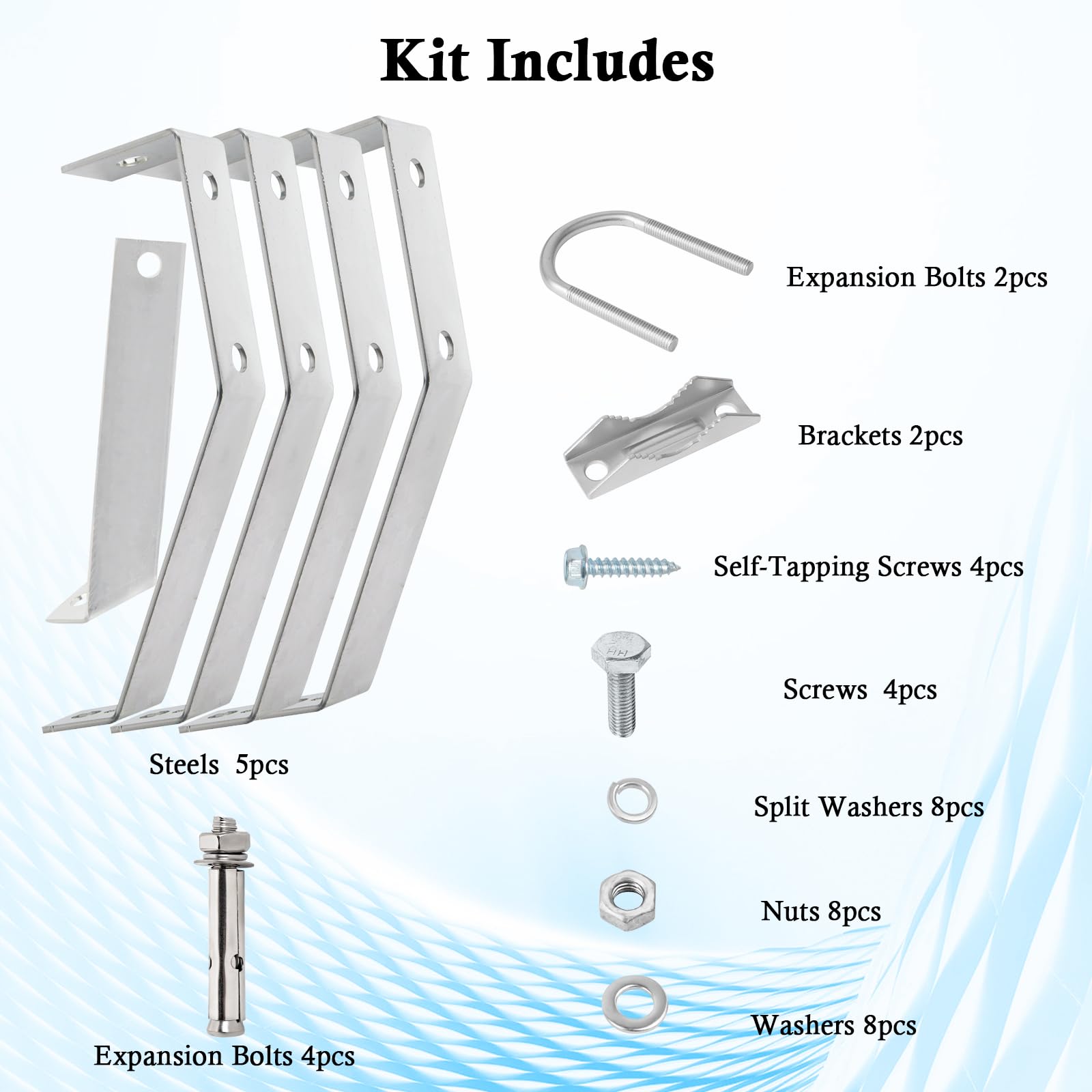 Xrds Rf Antenna Wall Mount 8 Inch Heavy Duty Stand Off Wall Mast Mount Windproof Antenna Mounting Bracket For Tv Antenna Mast ( 3 Leg + 2 Leg)