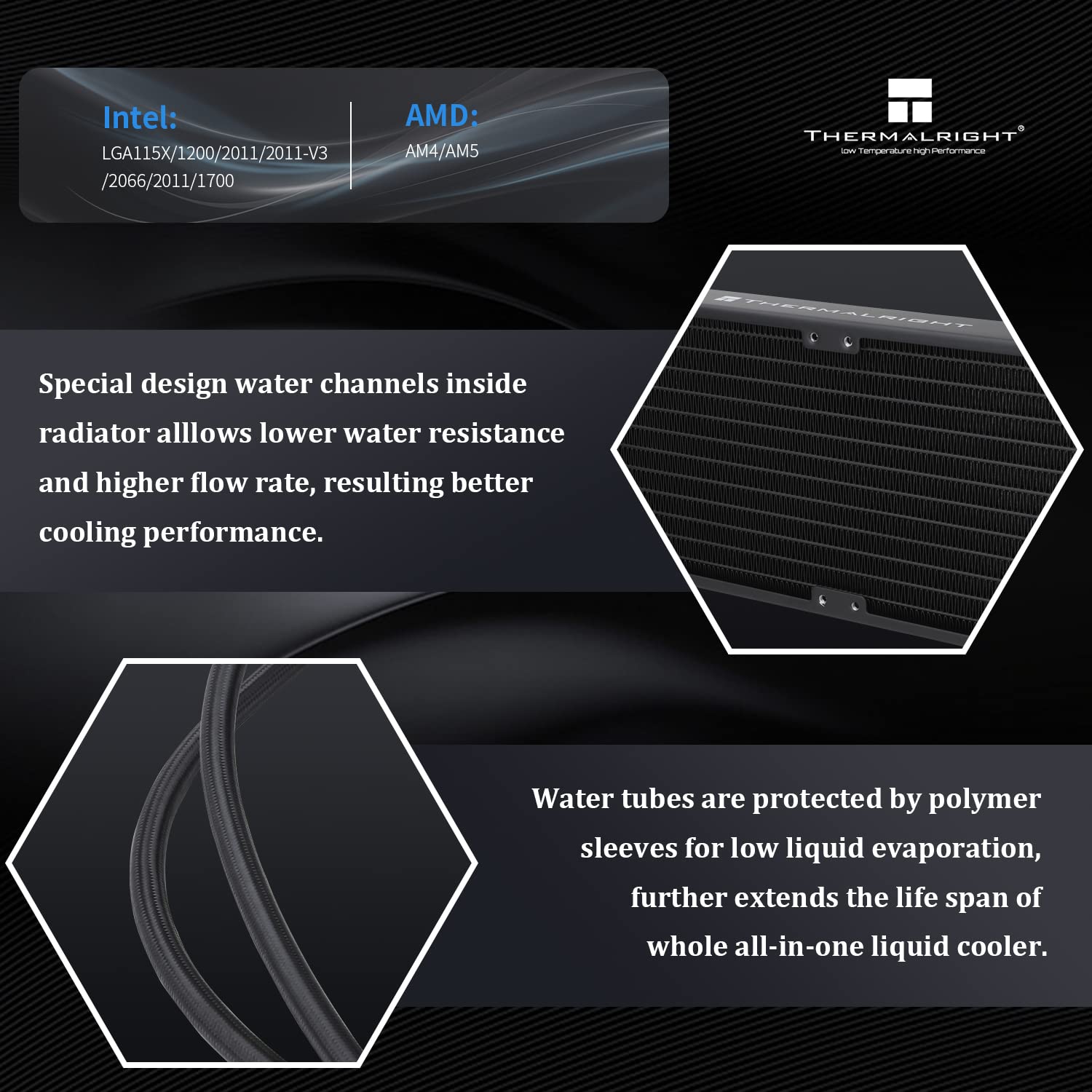 Thermalright Frozen Prism 240 Black ARGB CPU Liquid Cooler - Thumbnail 3