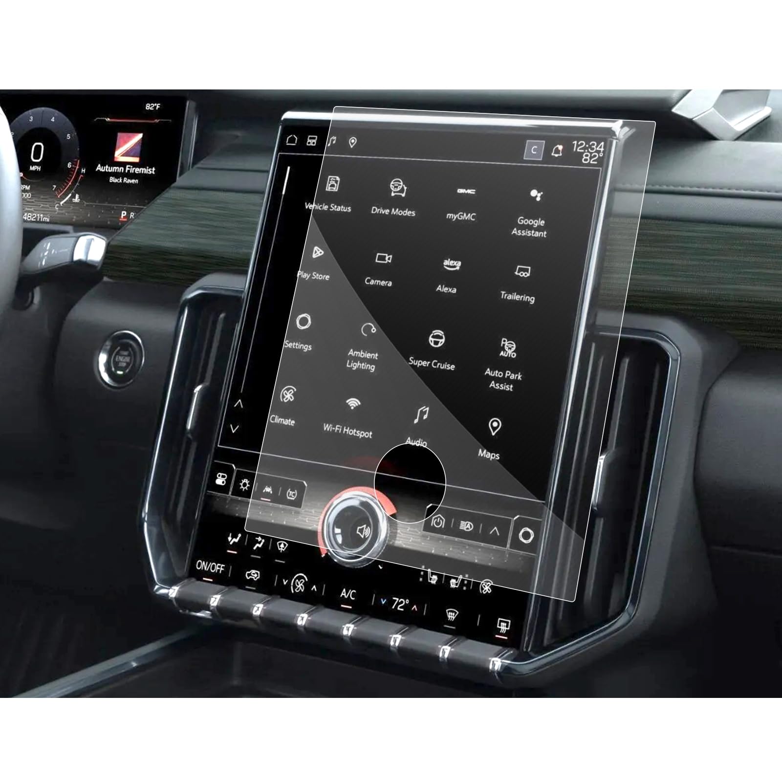 Sxcy For 2024 Gmc Acadia Accessories 2024 Acadia (Elevation/At4/Denali) Navigation Touch Radio Display Screen Protector [15 In+11 In][2 * 2Pcs Nano]