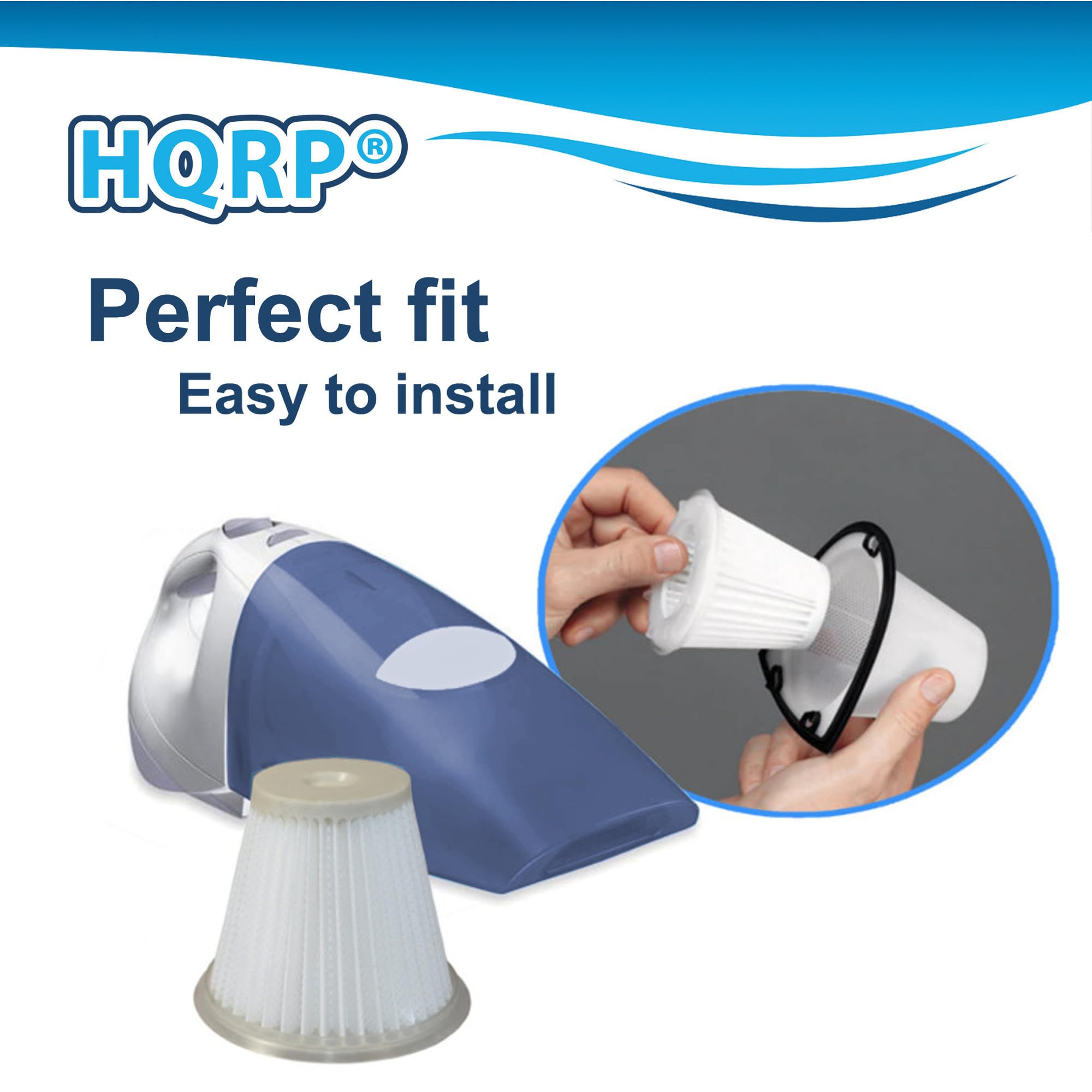 Hqrp 2 Pack Filter Compatible With Black & Decker Cyclonic Action Dustbuster Chv1400 Chv1600 Chv9600 Chv1500 Chv1560 Hand Vac; P