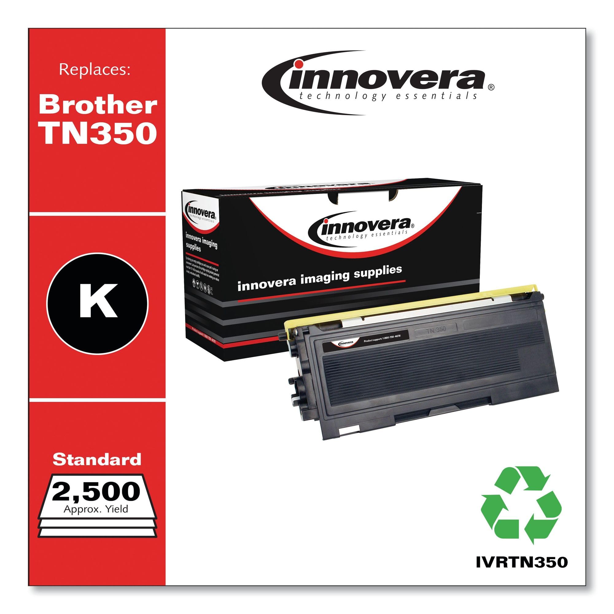 Innovera Remanufactured Black Toner, Replacement For Tn350, 2,500 Page Yield