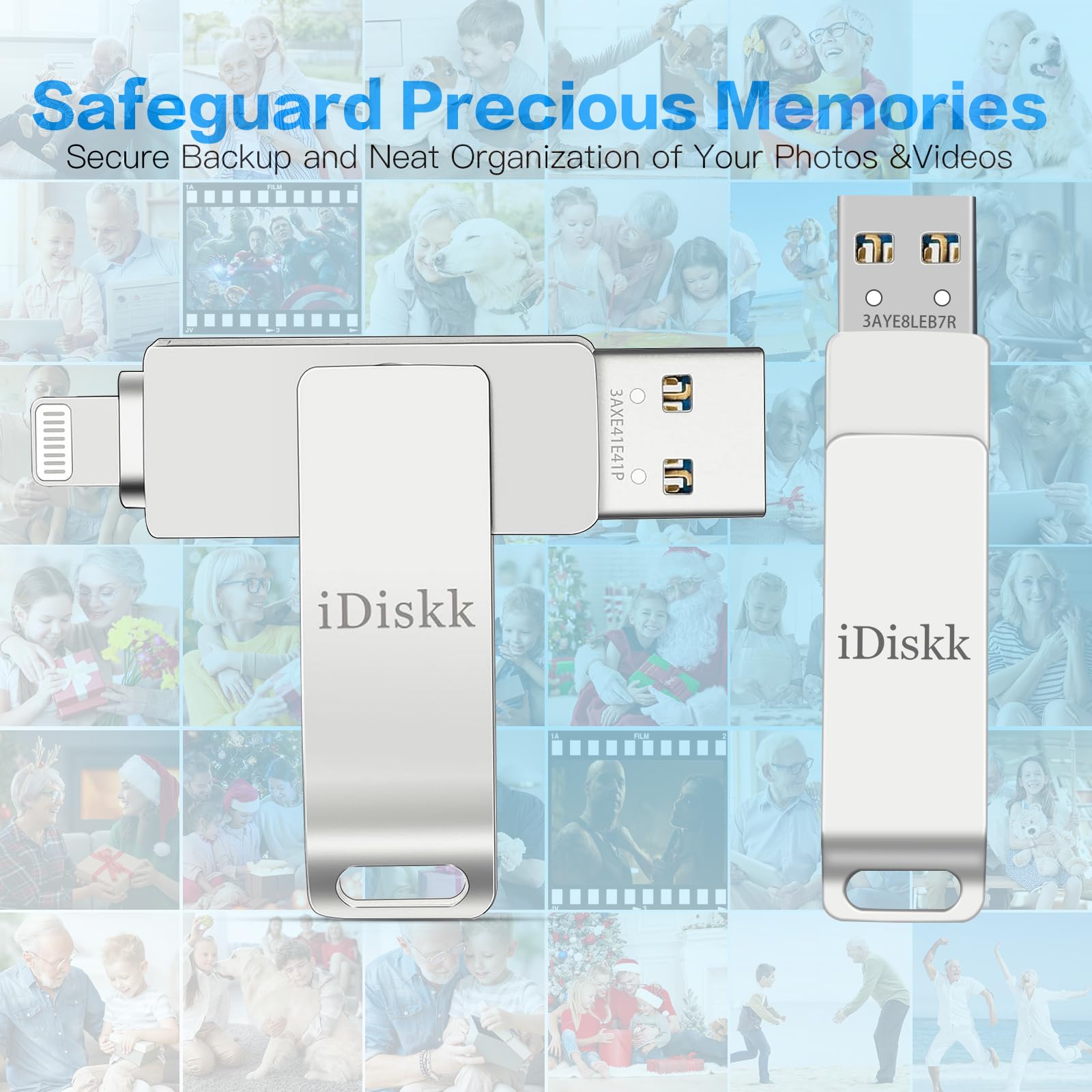 Ios Mfi Certified Idiskk 256Gb Flash Drive Photo Stick Mobile For Iphone (14/13/12/12 Pro/12 Pro Max/11/11 Pro/Xr/X) Memory Stic