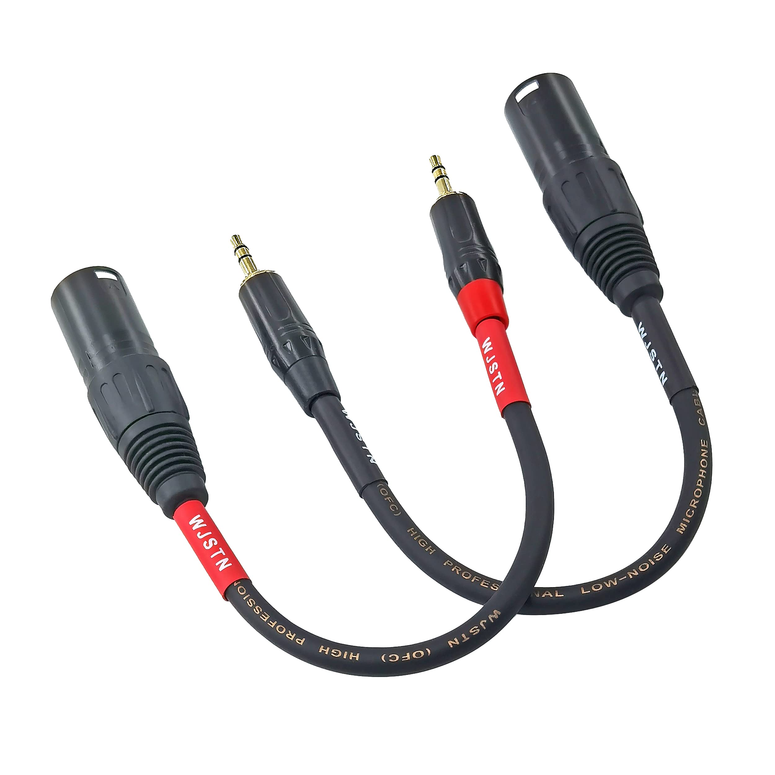 Wjstn Xlr To 3.5Mm Converter Cable Unbalanced 1/8 Inch Mini Stereo Jack To Xlr Male Adapter Suitable For Camera, Dslr Camera, Co