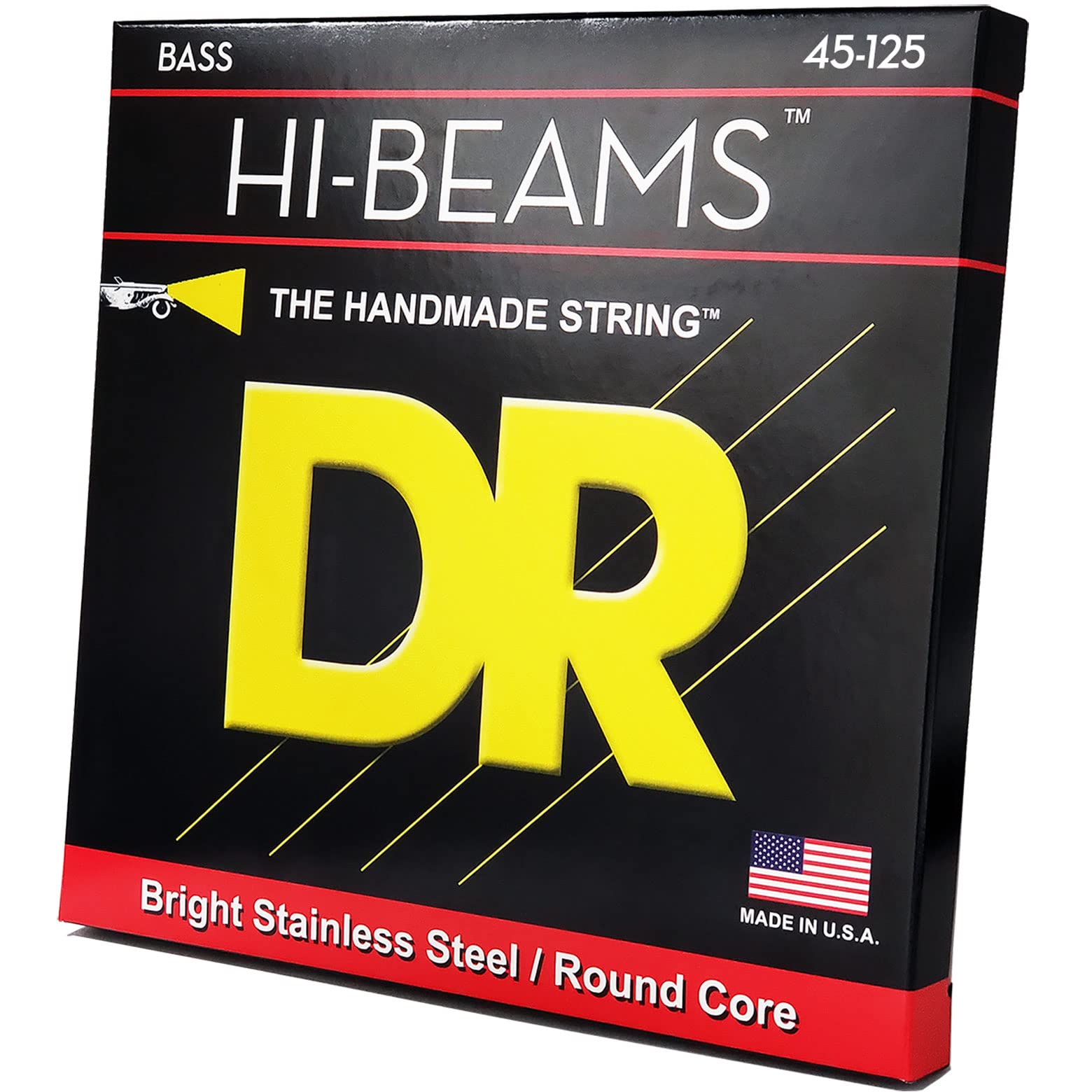 Dr Strings Hi Beams   Stainless Steel 5 String Bass Guitar Strings X Long Scale, 45 125, Round Core