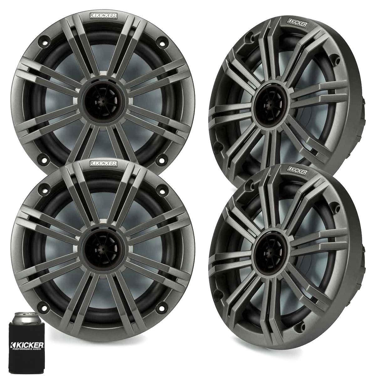 Kicker 6.5'' Charcoal Marine Speakers (Qty 4) 2 Pairs Of Oem Replacement Speakers