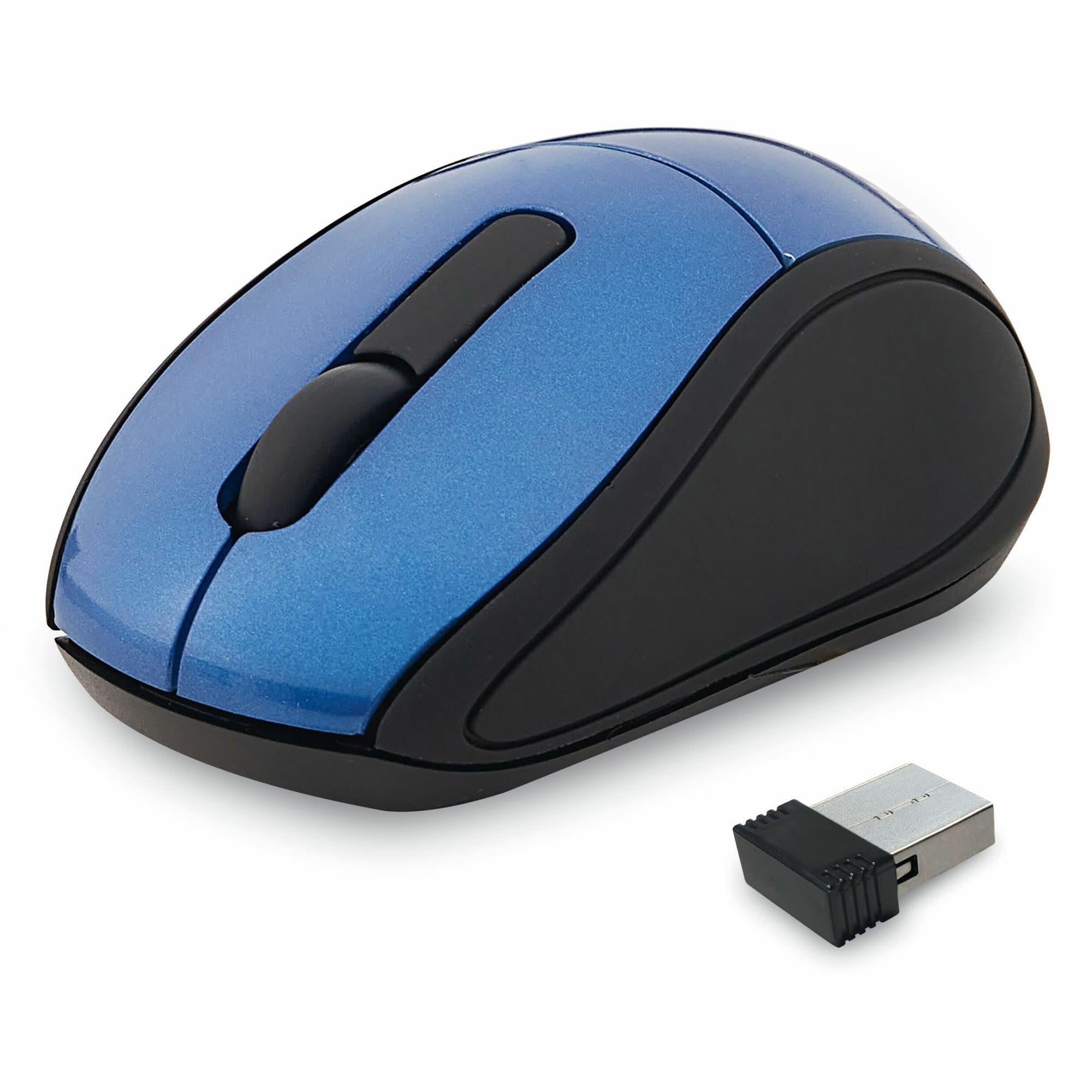 Verbatim 2.4G Wireless Mini Travel Optical Mouse with Nano Receiver for Mac and PC - Blue