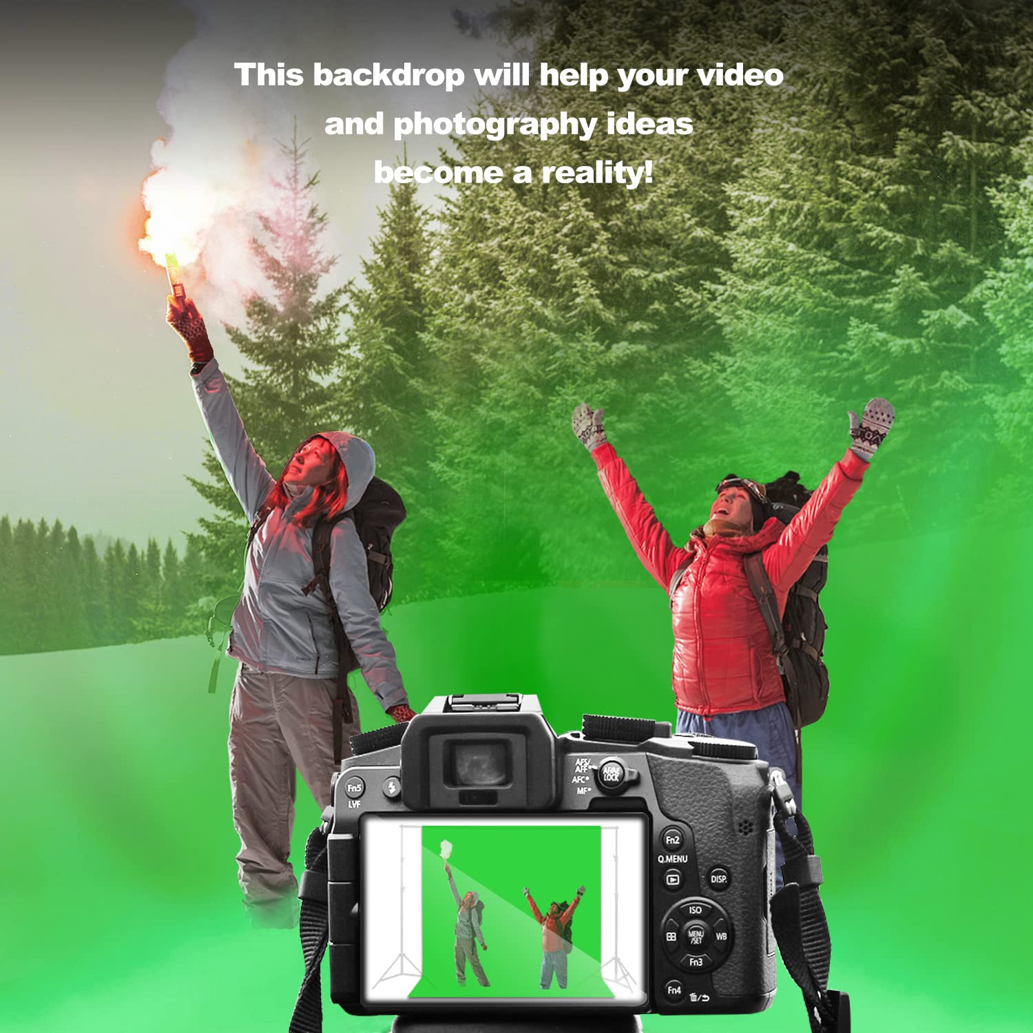 Julius Studio 10 X 12 Ft. Green Chromakey Backdrop Screen Photo Background, Premium Synthetic Fabric 150Gsm Thicker A+ Grade Mat