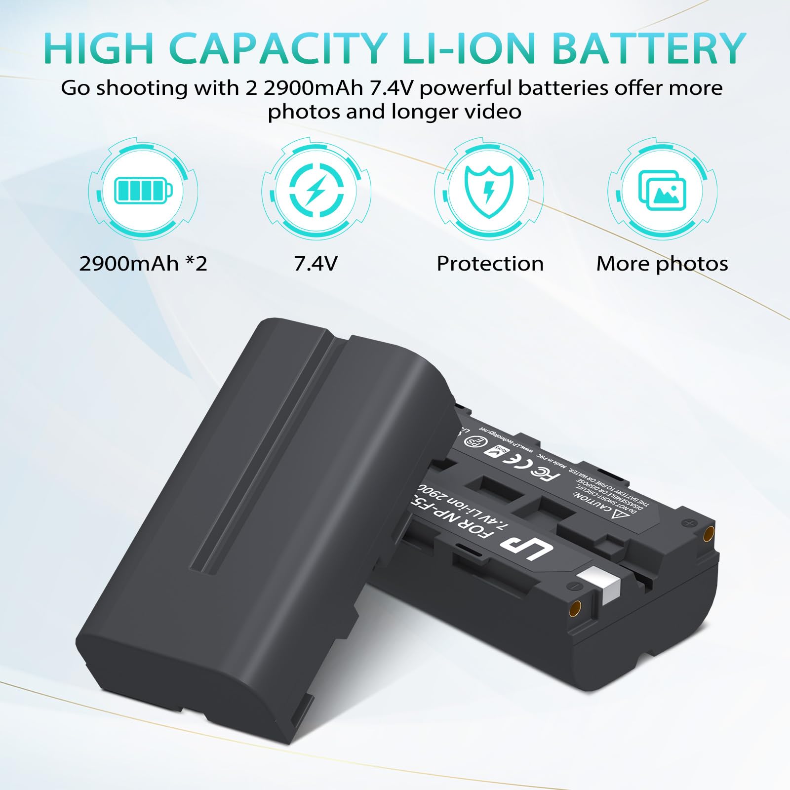 Lp Np F550 Battery Pack, 2 Pack Replacement Battery, Compatible With Ccd Sc5, Ccd Sc55, Cd Sc65, Ccd 7R910, Cd Tr917, Ccd Trv120