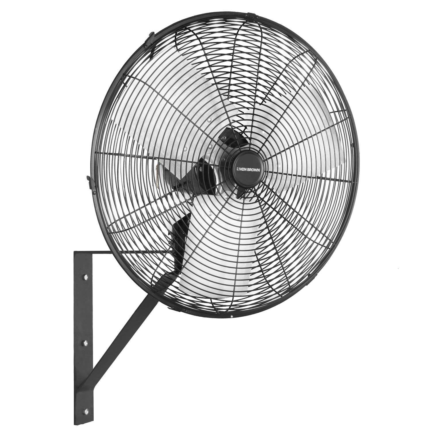 Ken Brown 20 Inch Industrial Oscillating Wall Mount Fan 5500Cfm,Heavy Duty,High Velocity,3  Speed,Black