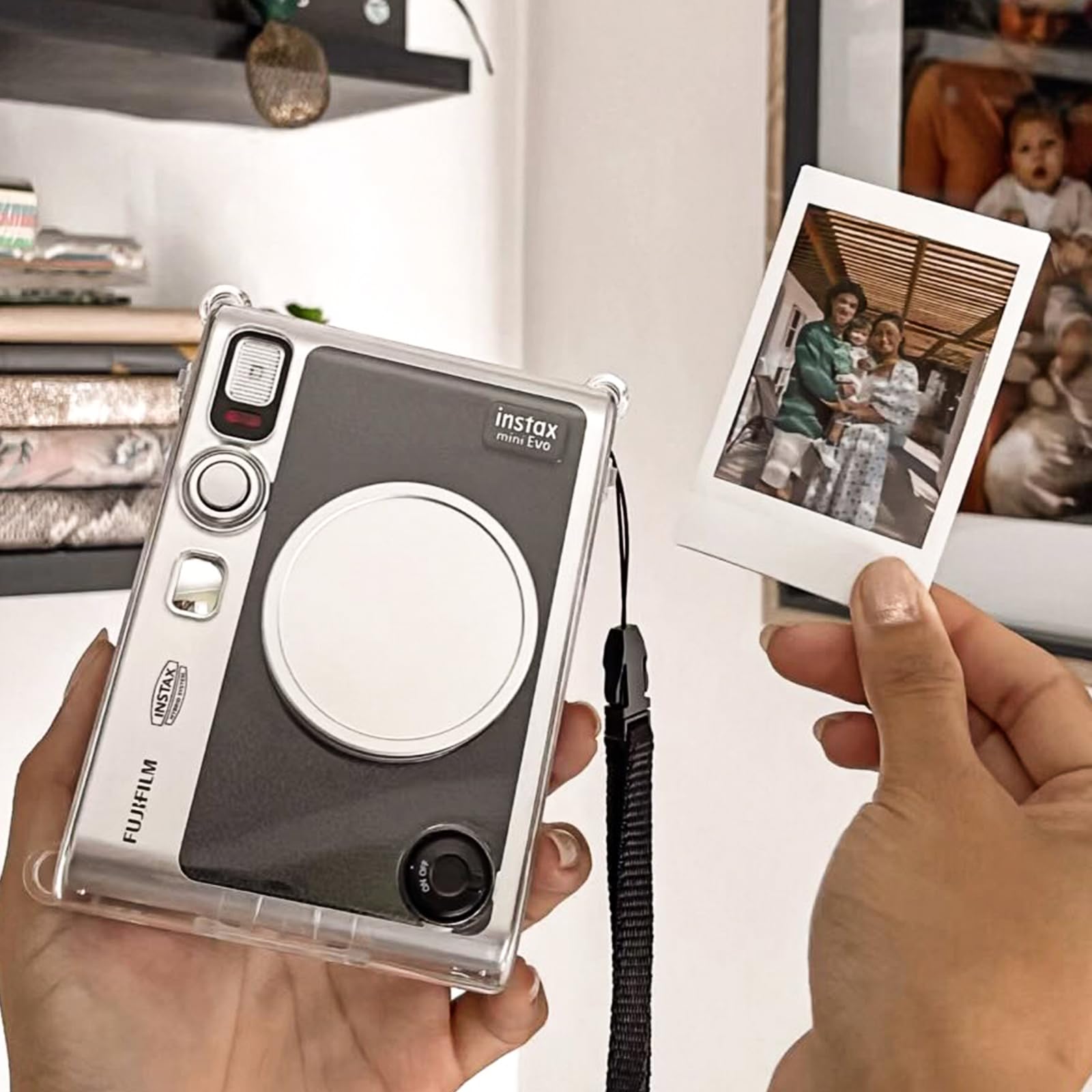 Caiyoule Accessories For Fujifilm Instax Mini Evo Camera, Pc Mini Evo Case With Lens Cap, Screen Protector, Mini Frames, Album,