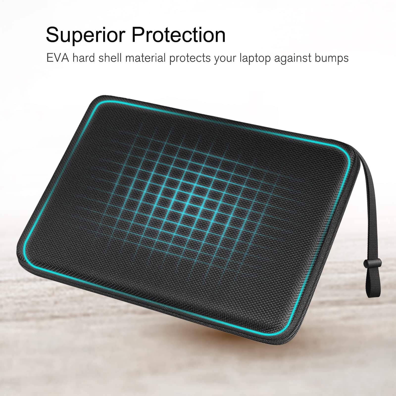 Finpac Hard Tablet Sleeve Case For 11 Inch Ipad Air M2 2024, Ipad Pro M4 2024, Ipad Pro 4Th/3Rd,10.9 Inch Ipad Air 5/4, Tablet Carrying Sleeve For 10.9 Ipad 10Th, 10.2 Ipad 9/8/7, Surface Go (Black)