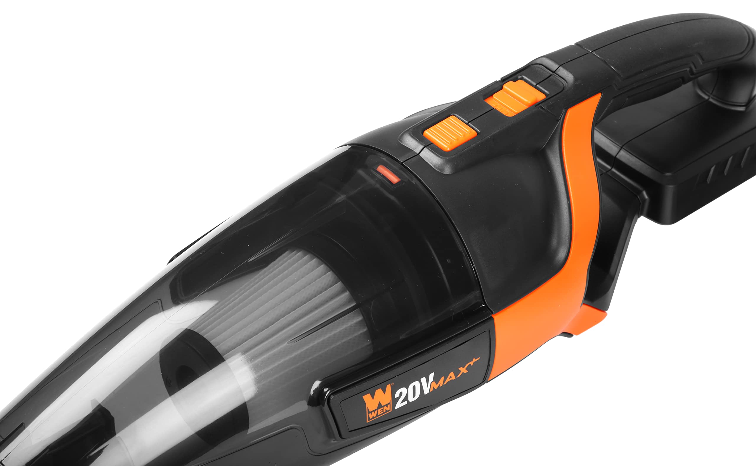 Wen 20V Max Cordless Handheld Vacuum Cleaner Kit With 2.0 Ah Lithium Ion Battery And Charger, Black