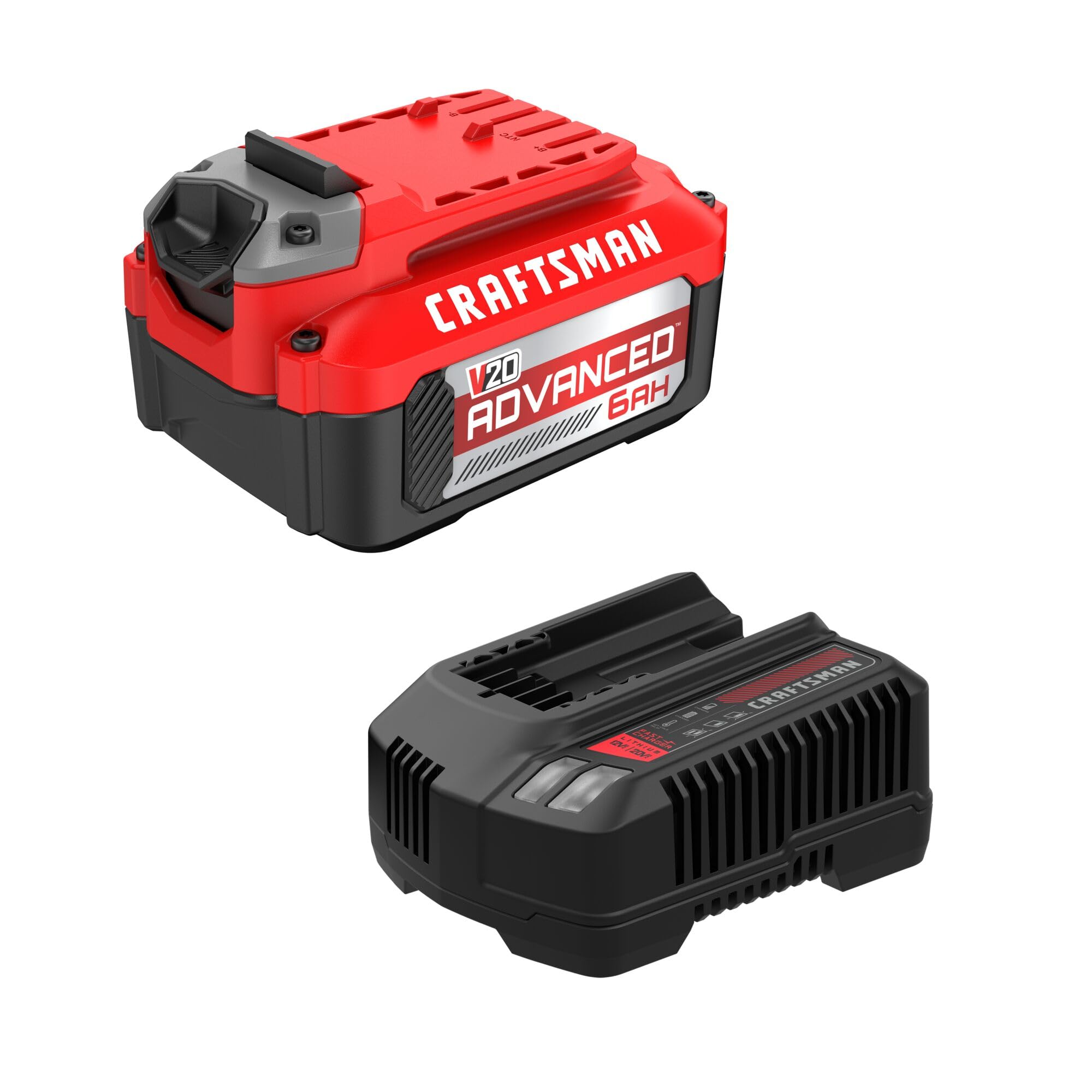 CRAFTSMAN V20 6 Ah Advanced Battery Starter Kit, Includes V20 Battery and Charger (CMCB2106-CK)