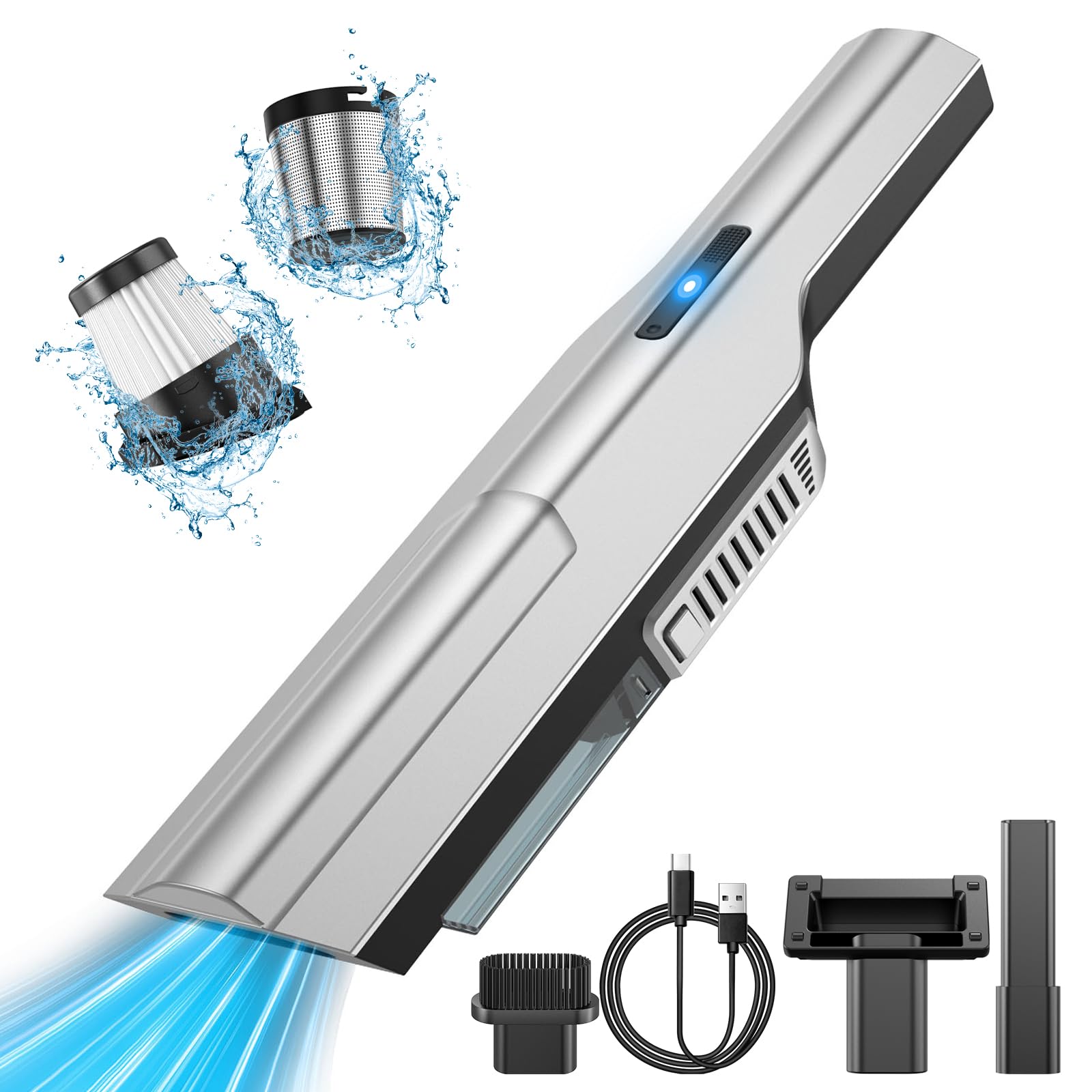 Bgvah Cordless Handheld Vacuum Cleaner   22000Pa,Dust Busters Cordless Rechargeable,Vacuum For Car,Car Vacuum Cleaner High Power