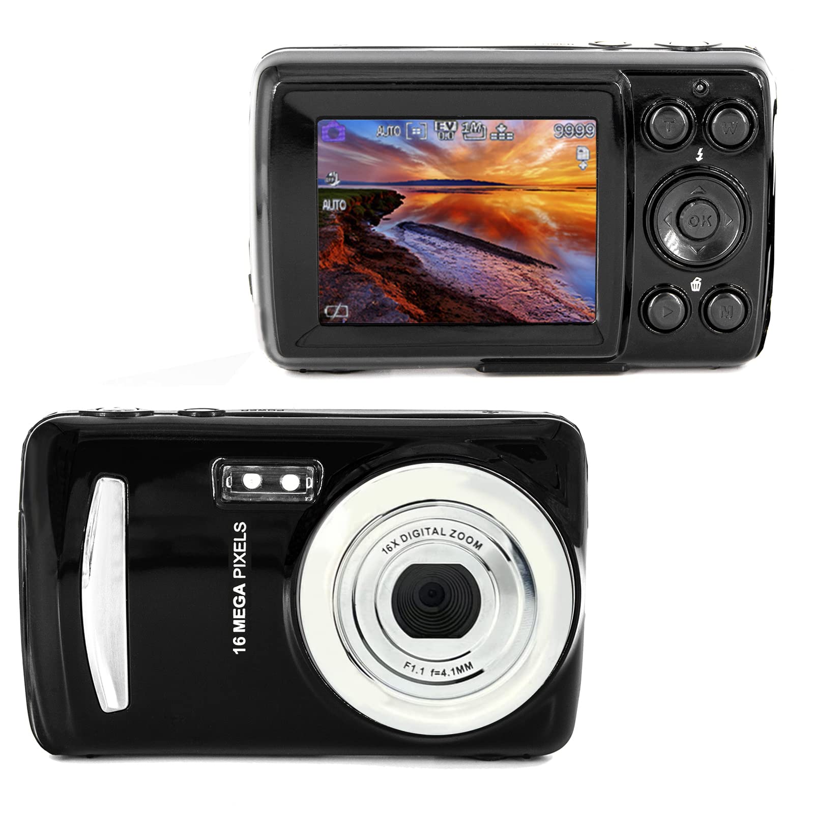 Acuvar 16MP Megapixel Compact Digital Camera and Video with 2.4 Screen and USB Cable