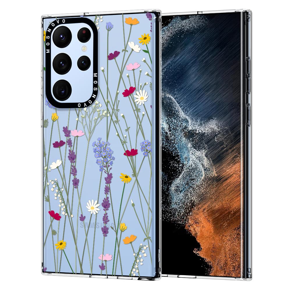 Mosnovo Case For Samsung Galaxy S22 Ultra, [Buffertech 6.6Ft Military Grade Drop Protection] [Anti Peel Off Tech] Clear Tpu Bump