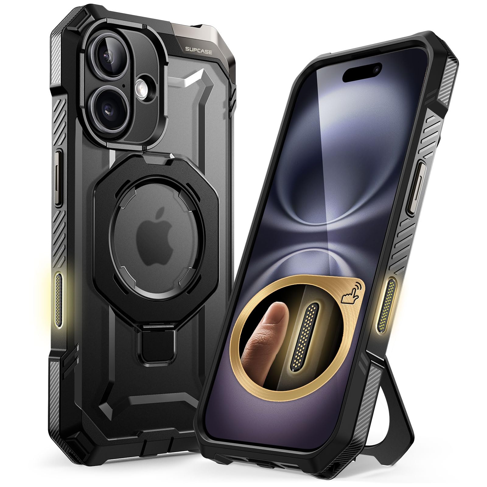 SUPCASE for iPhone 16 Case with Camera Control Capture Button (Unicorn Beetle Grip), [Compatible with MagSafe] Rugged Magnetic S