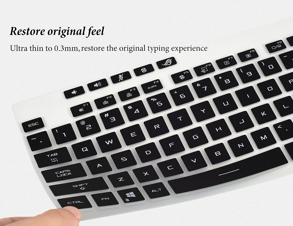 Keyboard Cover Skin For 2021 New Asus Rog Strix G15 Gaming Laptop G513Qr G513Qr Es96, 15.6'' Asus Rog Strix G15 G513 G533 G533Zx