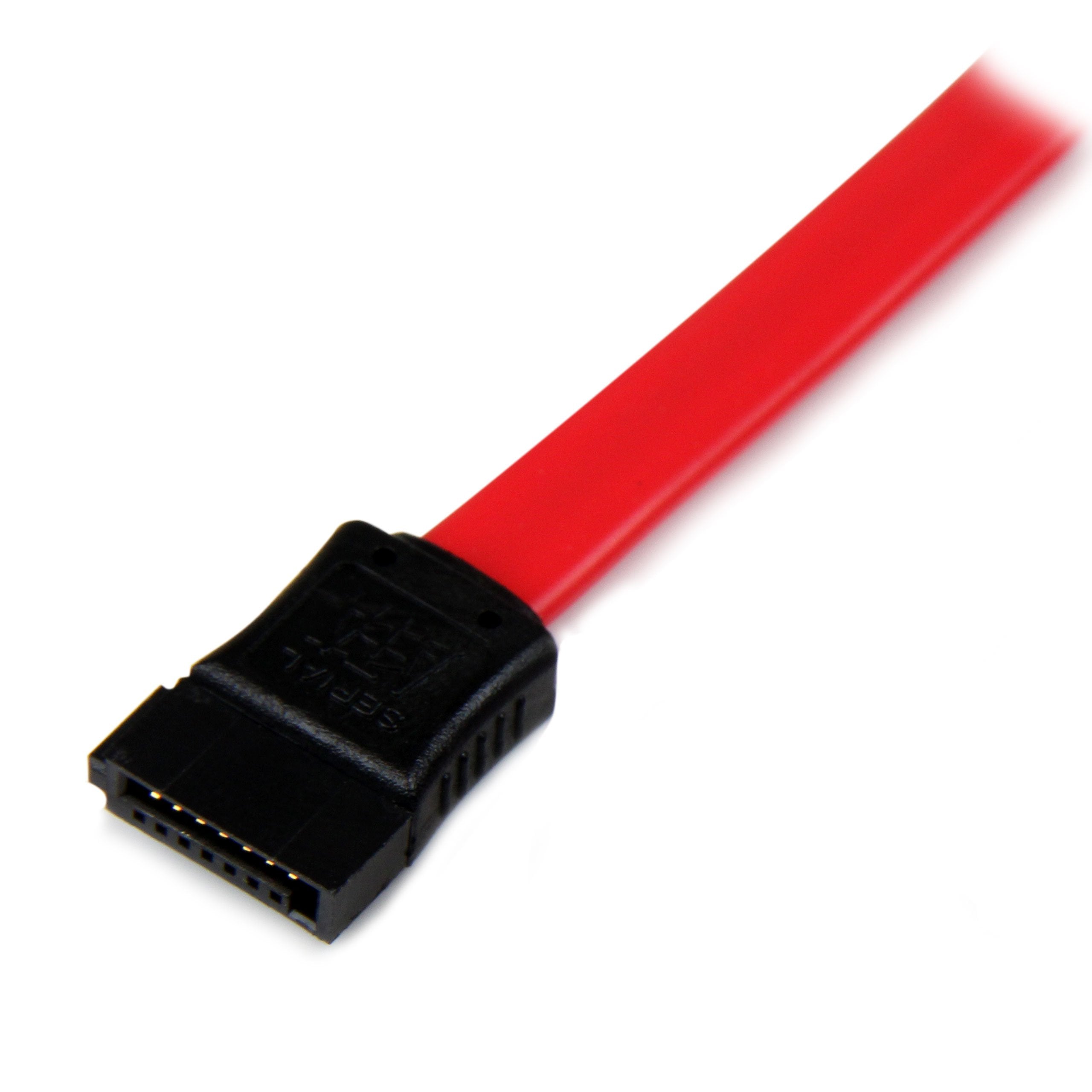Startech.Com 18In Sata To Left Side Angle Sata Serial Ata Cable   Straight To Left Side Angled Sata Cable 18 Inch