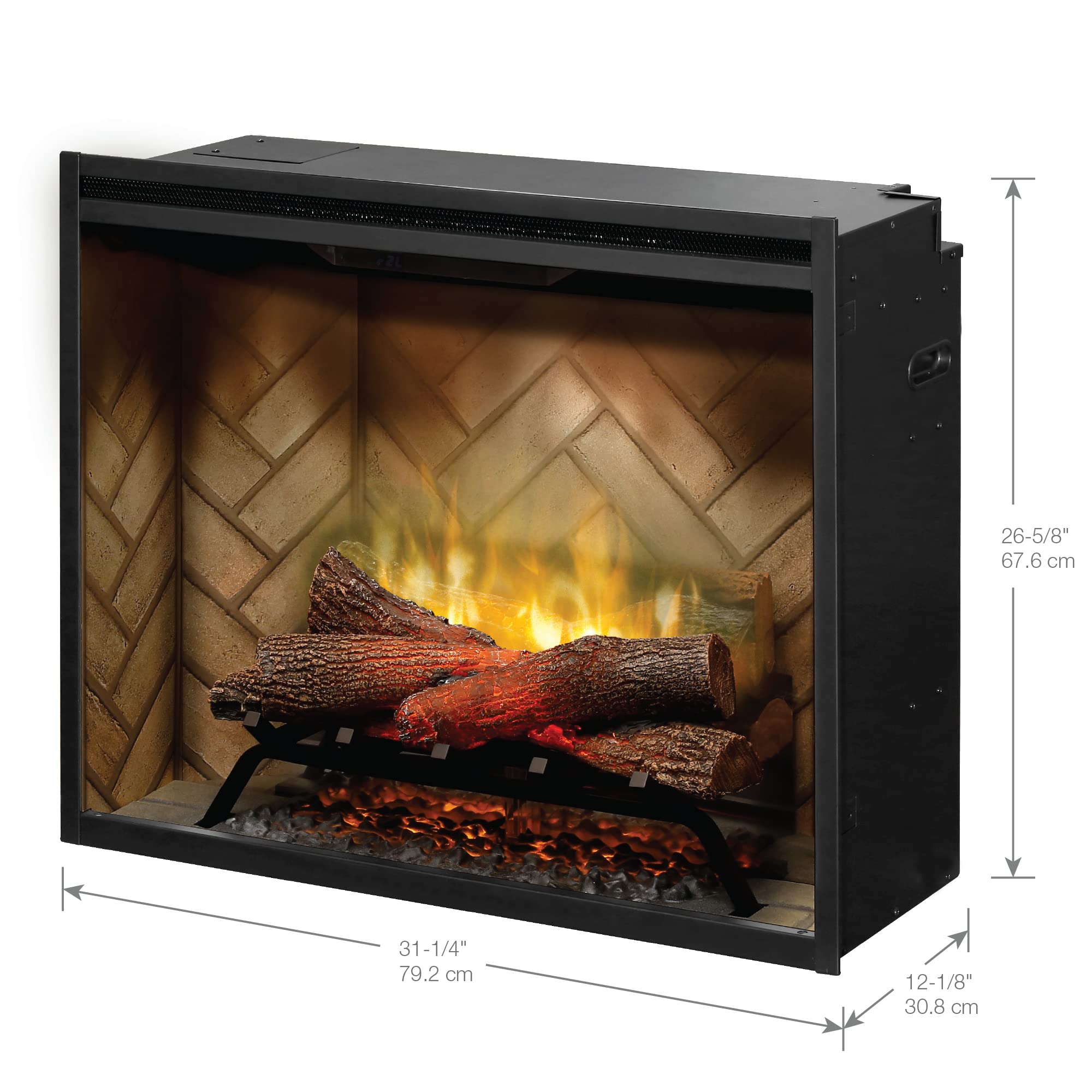 Dimplex Revillusion� 30' Built In Electric Firebox (Model: Rbf30), 4435/6739/8786 Btu, 120/208V/240 Volt, 1375/1975/2575 Watt, Black