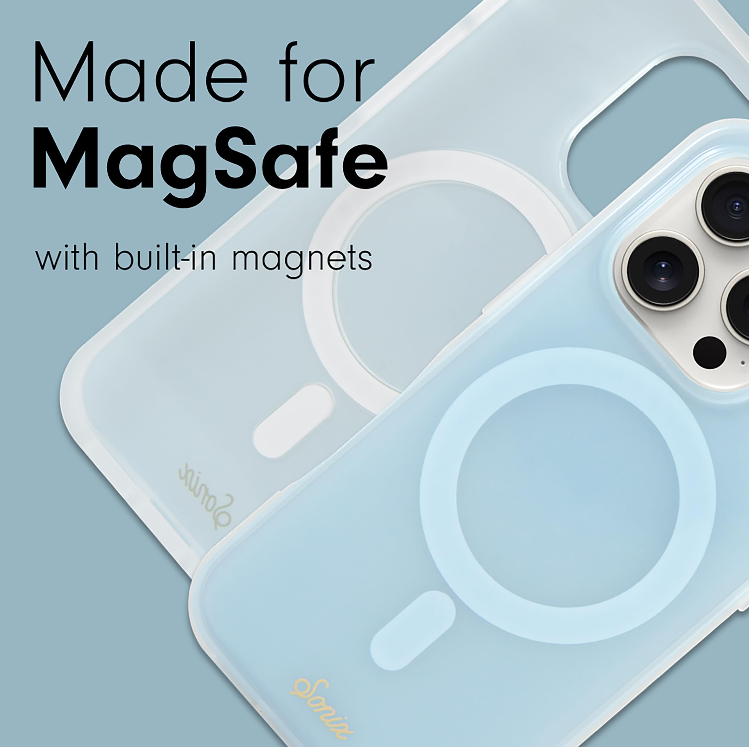 Sonix Case For Iphone 16 Pro Max | Compatible With Magsafe | 10Ft Drop Tested | Jelly Sky Blue