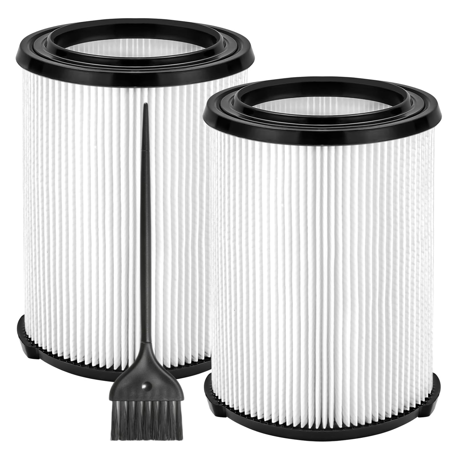 Gazeer 2 Pack Vf4000 Filter Compatible With Ridgid Shop Vac,Standard Wet/Dry Vac Filter Replacement Compatible With Ridgid 5 20