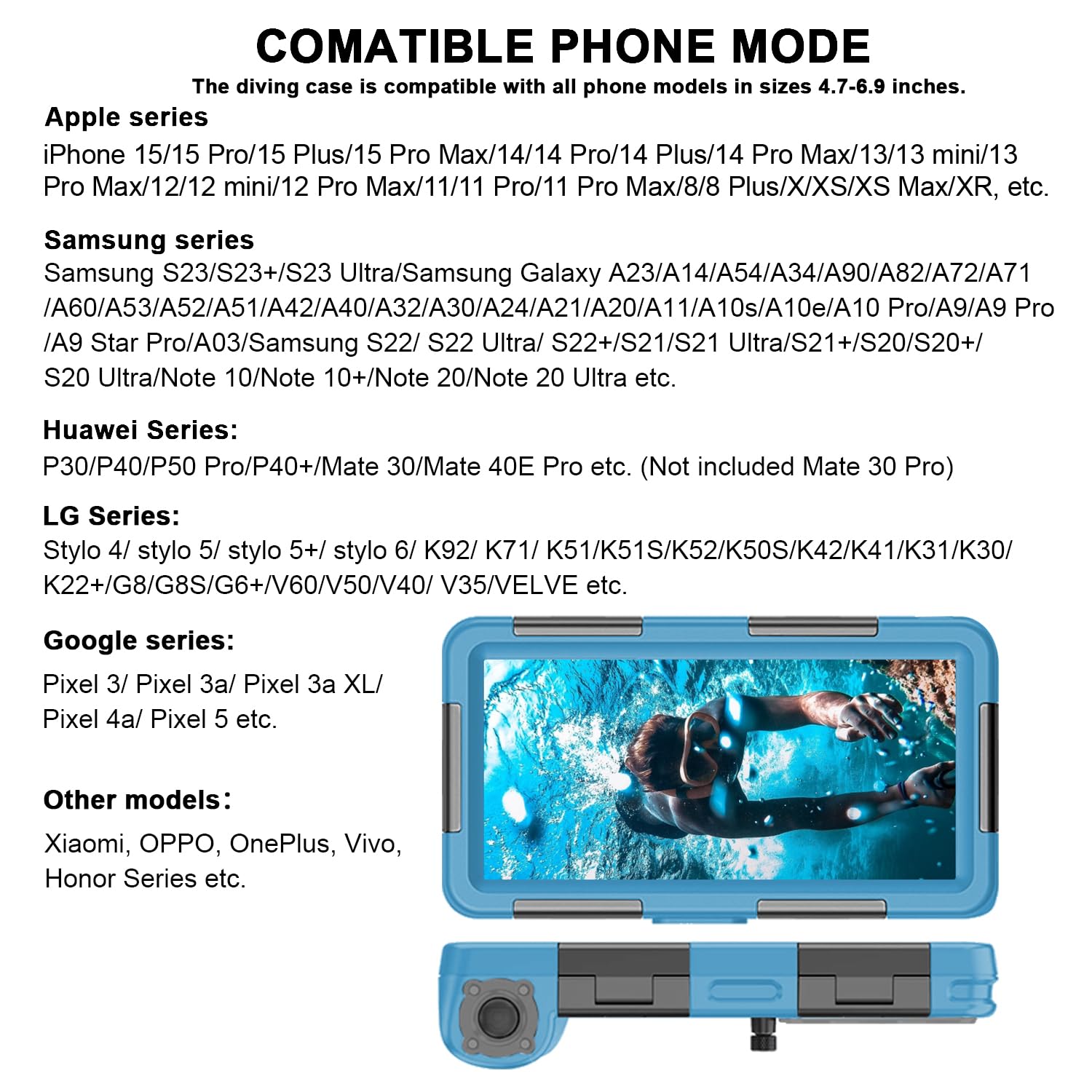 Shellbox Case Diving Case 2Nd Gen For Phone/Samsung Galaxy Series, Universal Phones[4.9 6.9 Inch],Snorkeling[15M/50Ft] Full Body